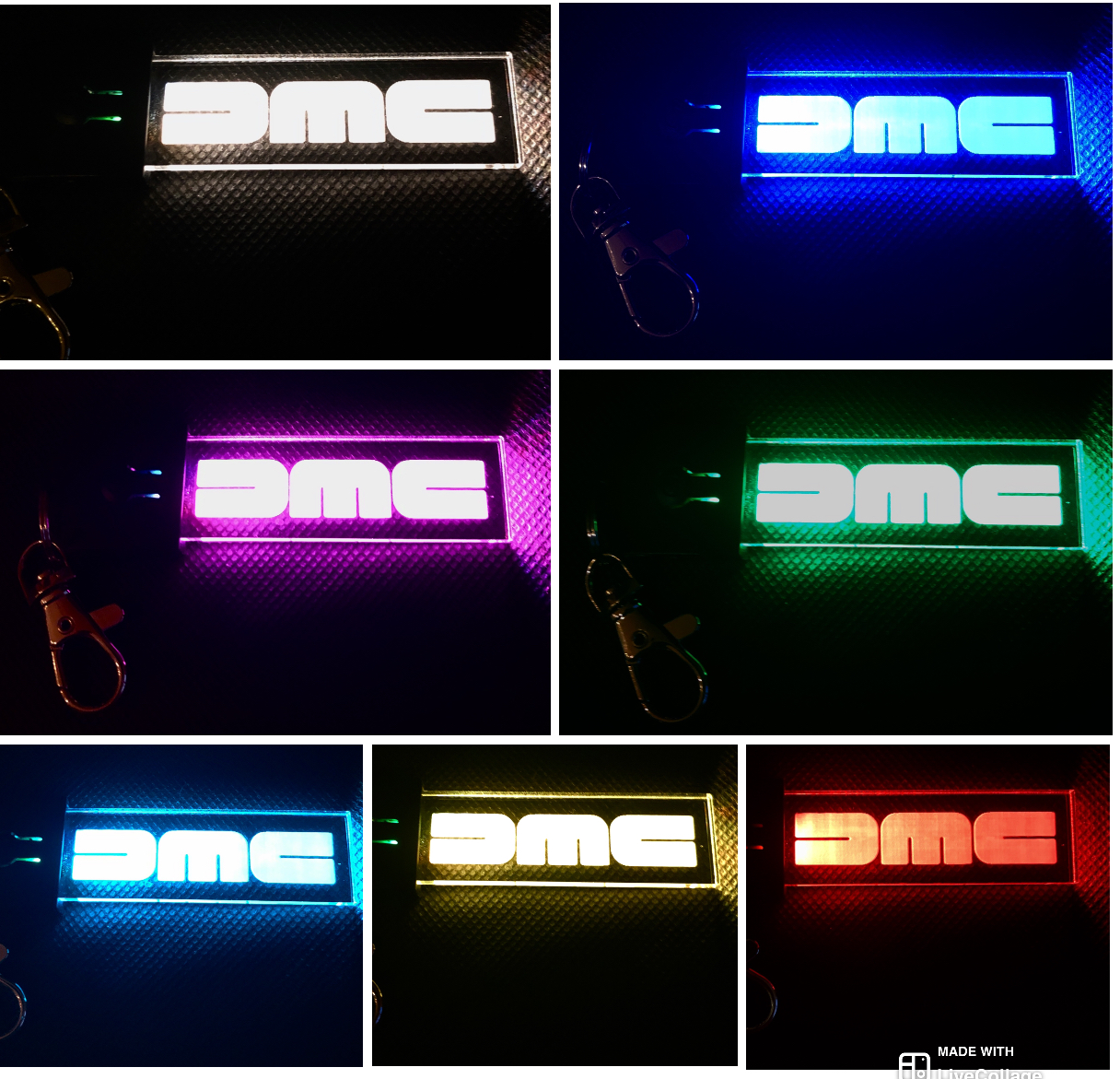 Back to the Future Inspired LED keychain