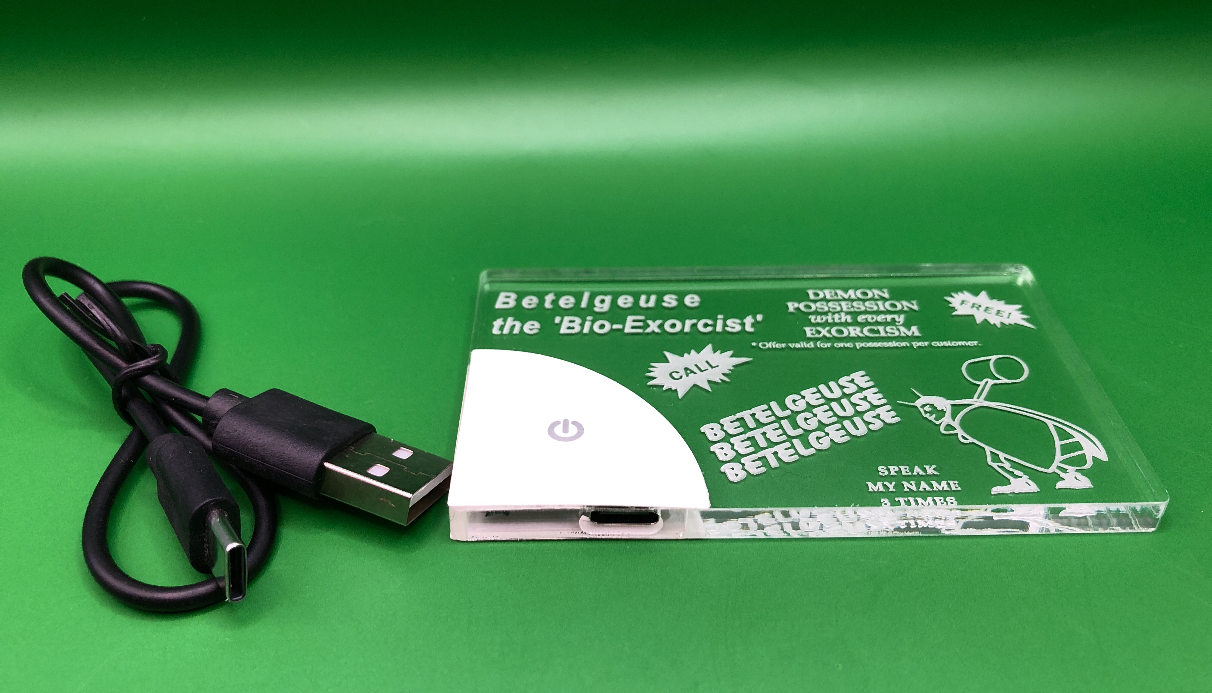 Beetlejuice Inspired Business card