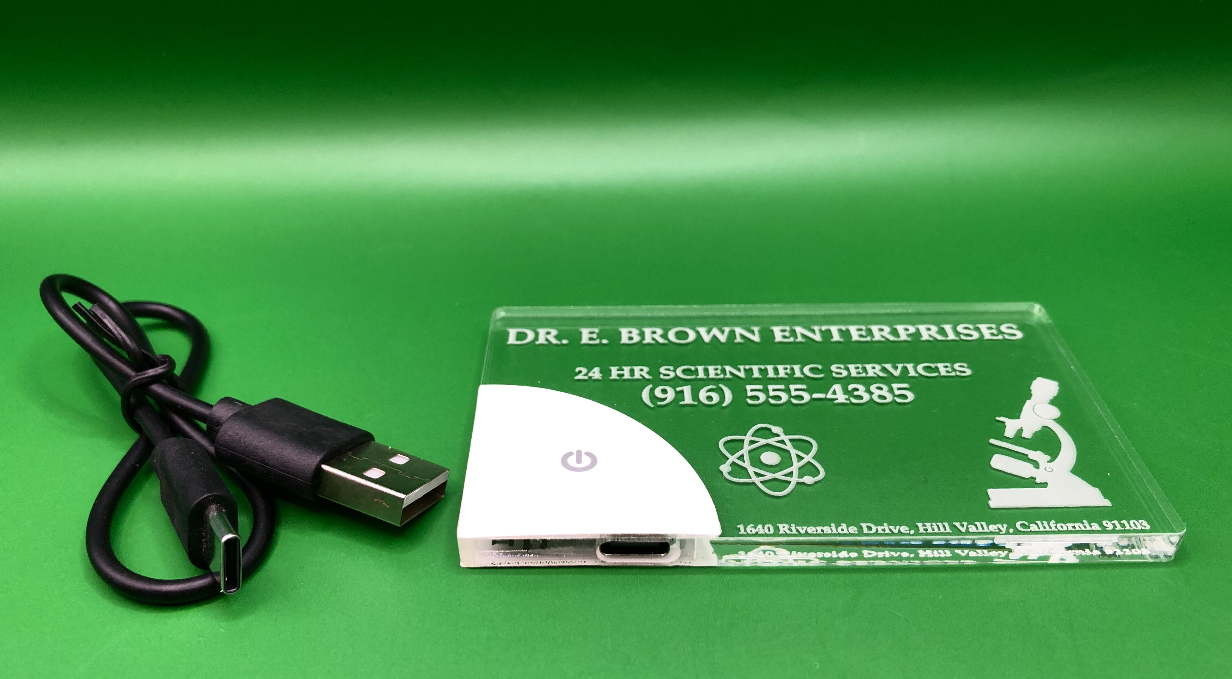 Doc Brown / Back To The Future inspired Business card