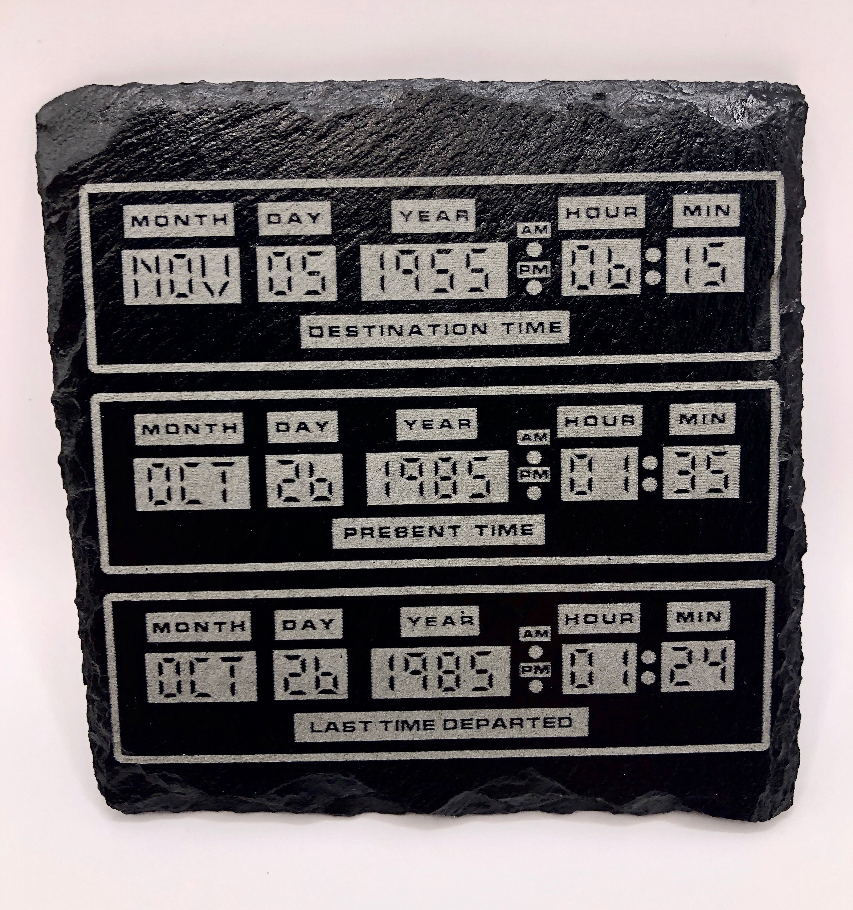Back To The Future Themed Slate Coasters