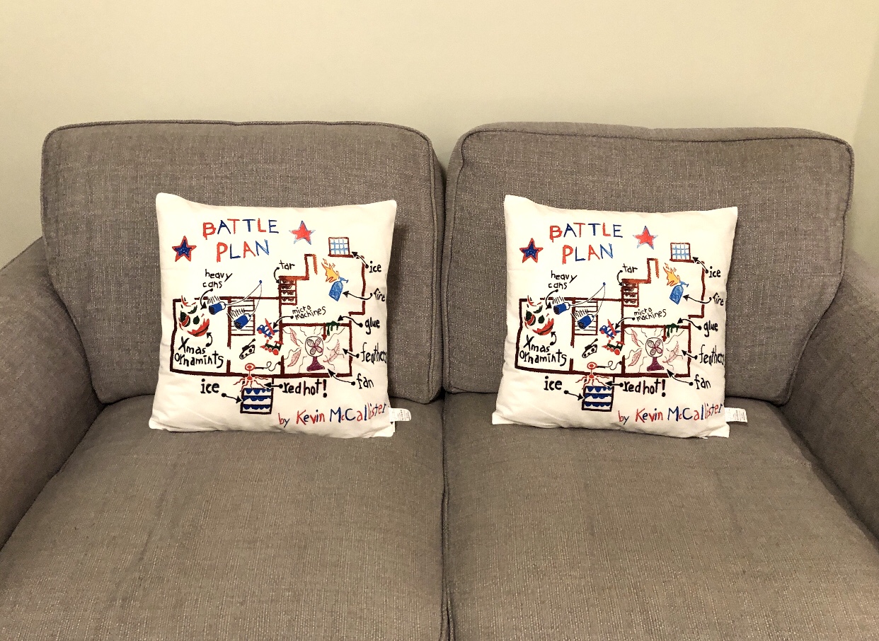 Home Alone themed cushion covers