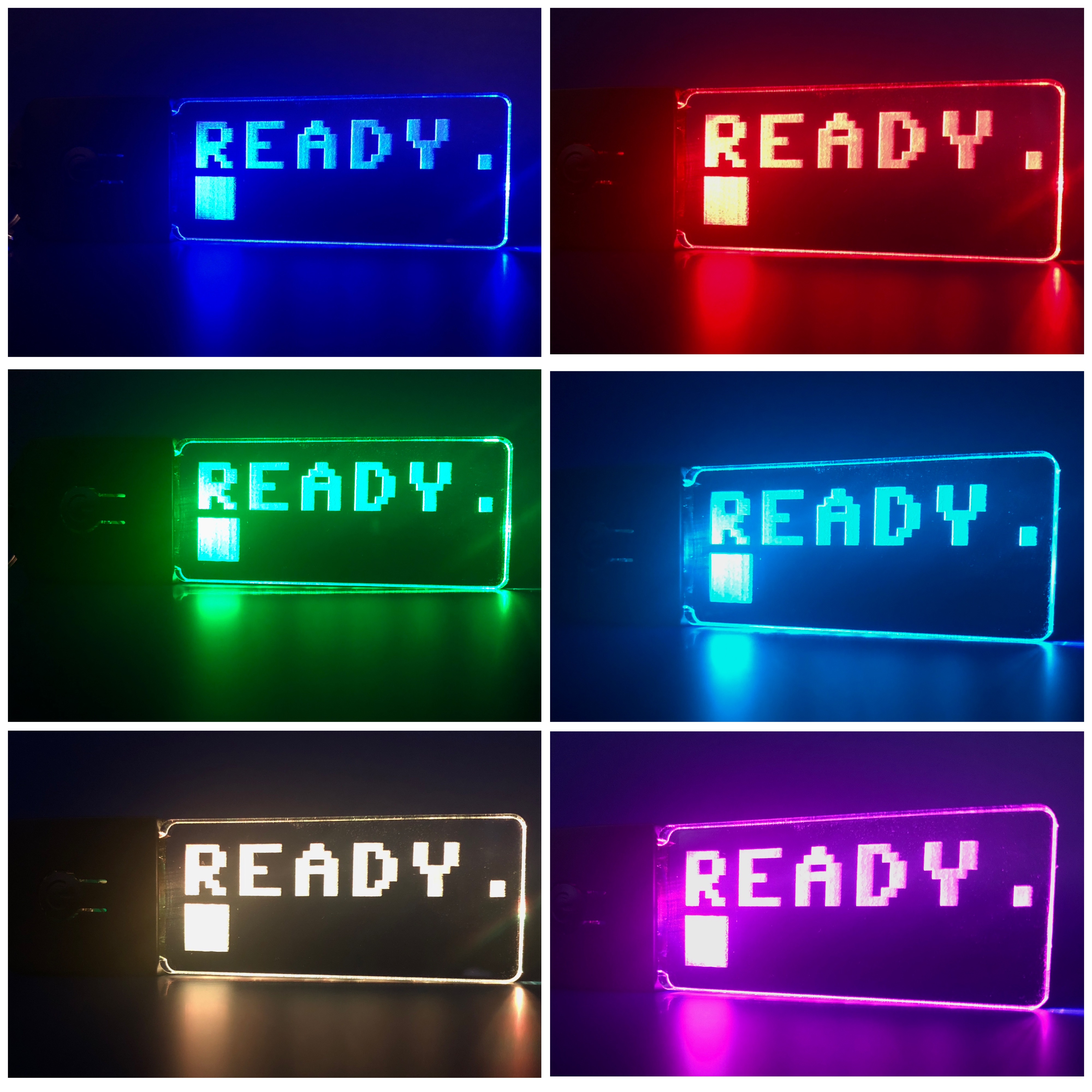 Commodore READY Inspired LED keychain