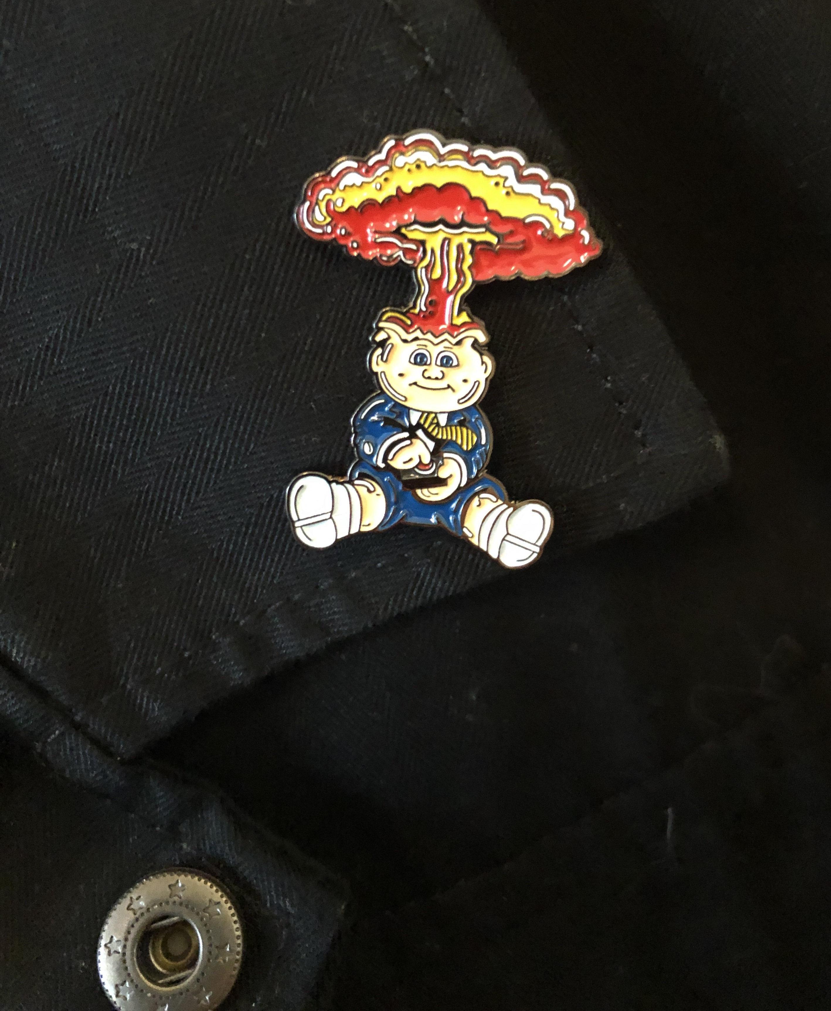Adam Bomb Garbage Pail Kids Enamel Pin Badge