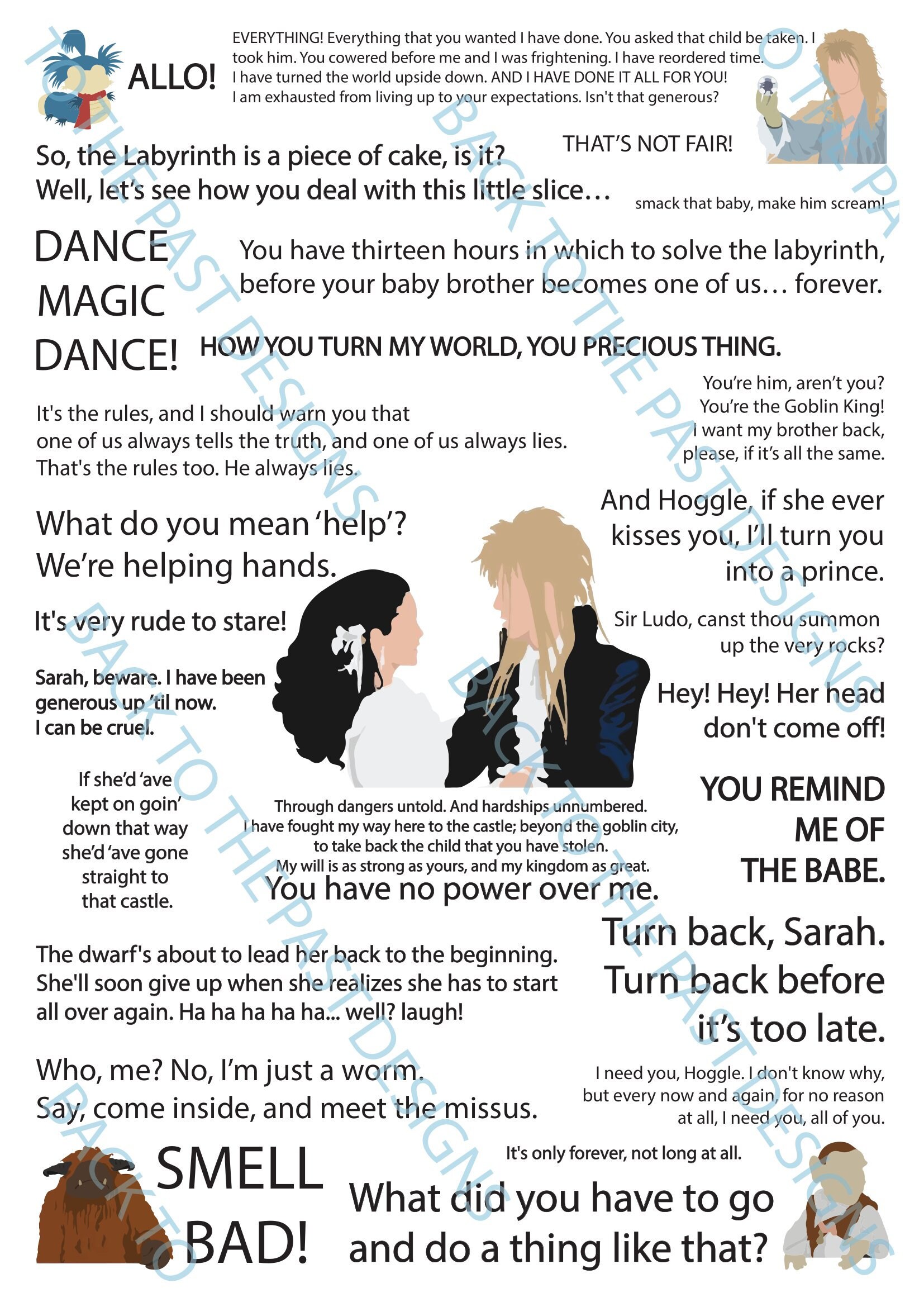 Movie Quote Print - Labyrinth