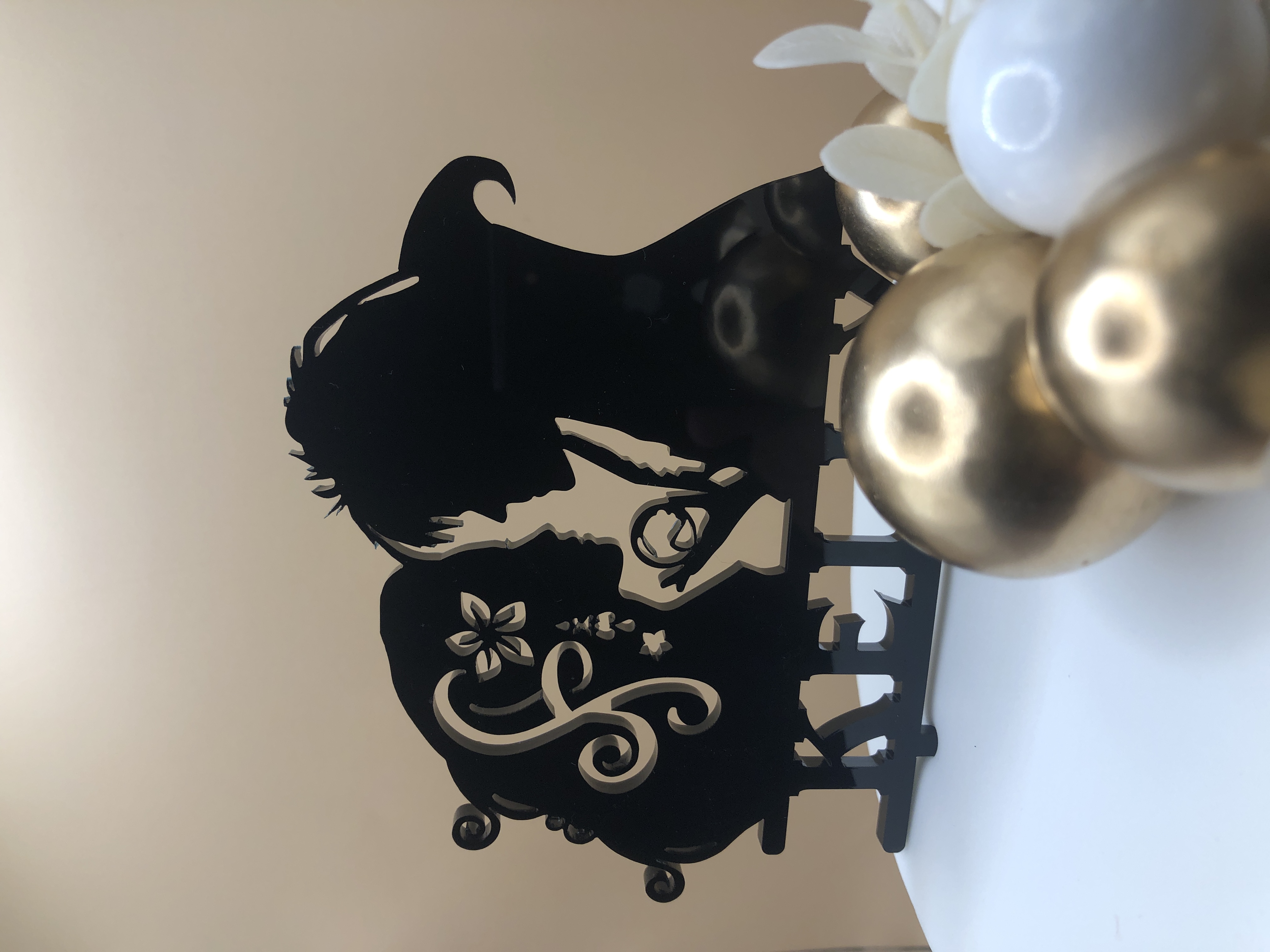 Labyrinth themed Cake Topper personalised with name of choice