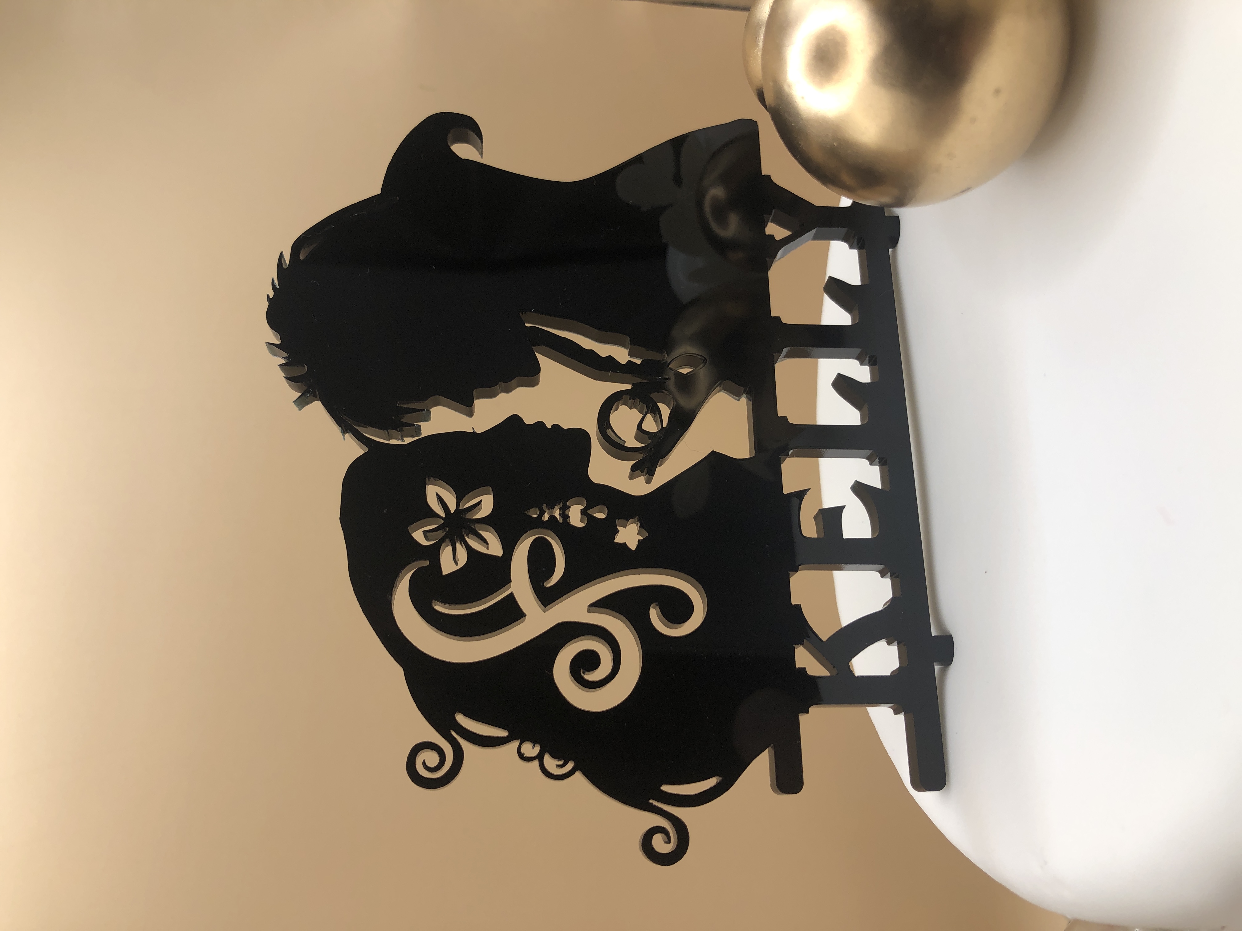 Labyrinth themed Cake Topper personalised with name of choice