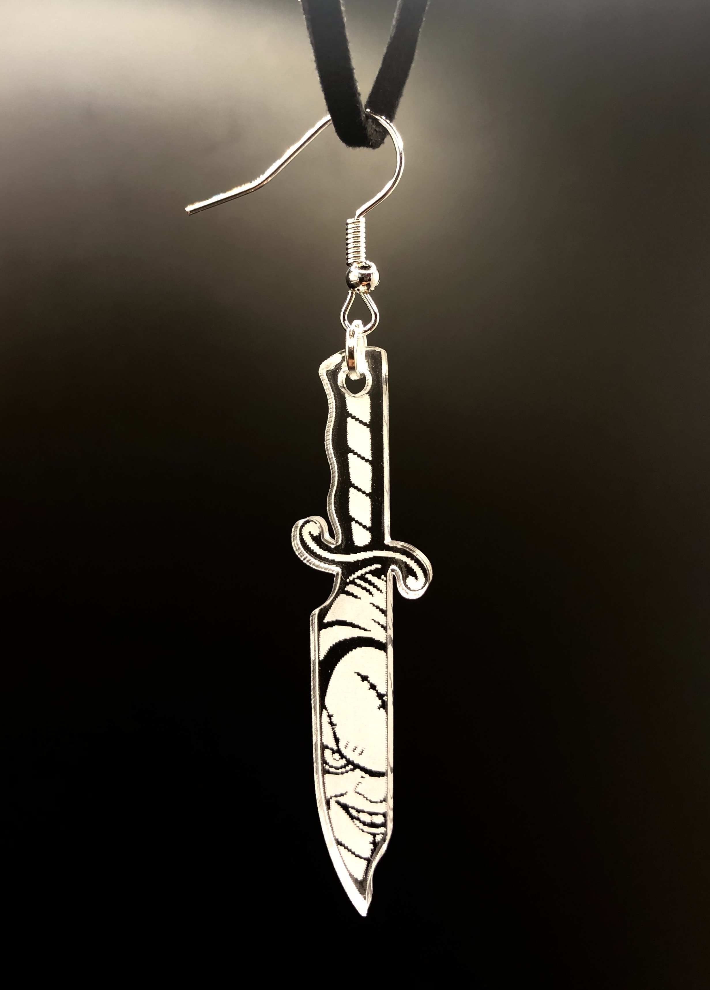 Horror Movie Dagger Earrings