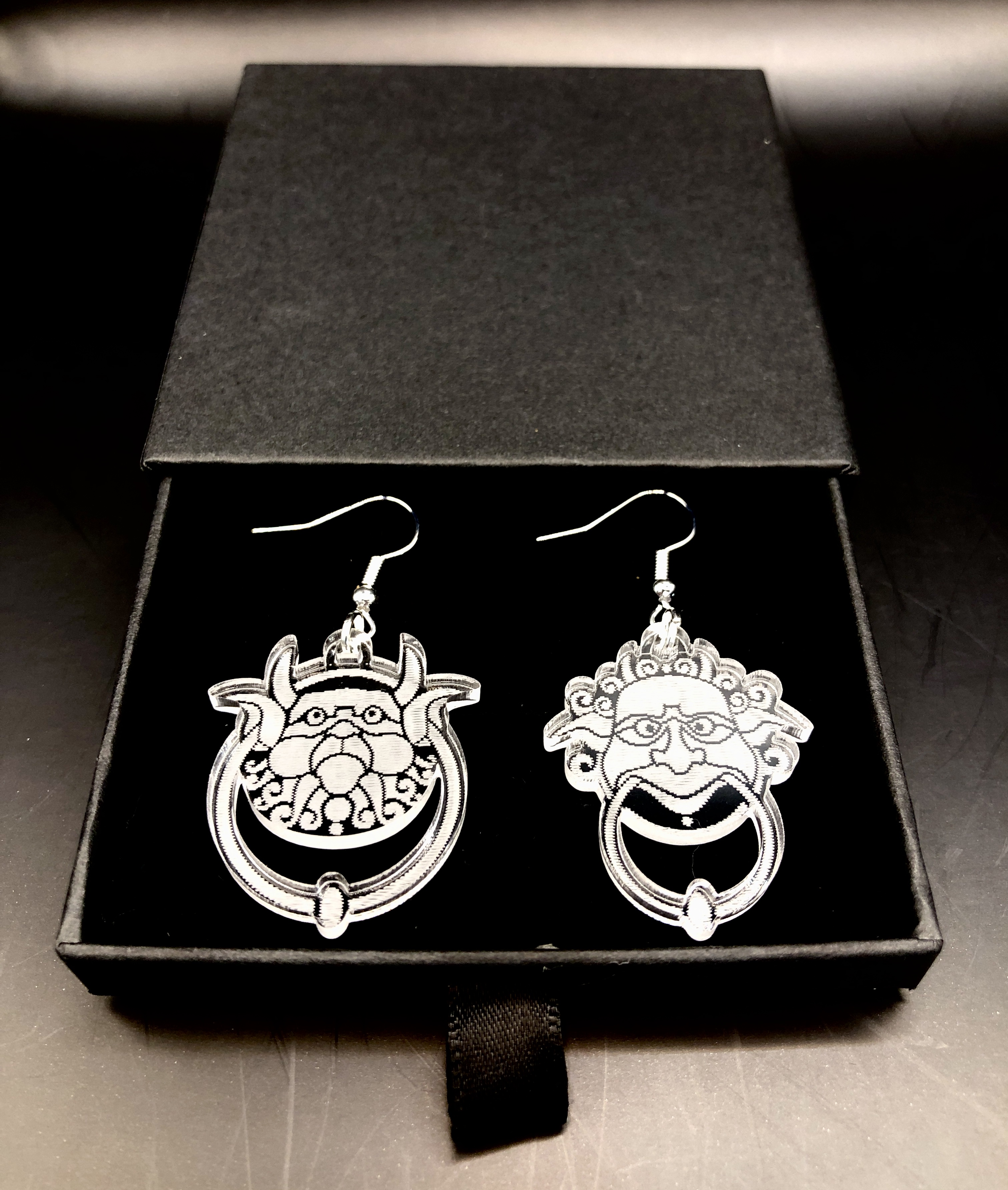 Labyrinth Doorknocker Themed Earrings