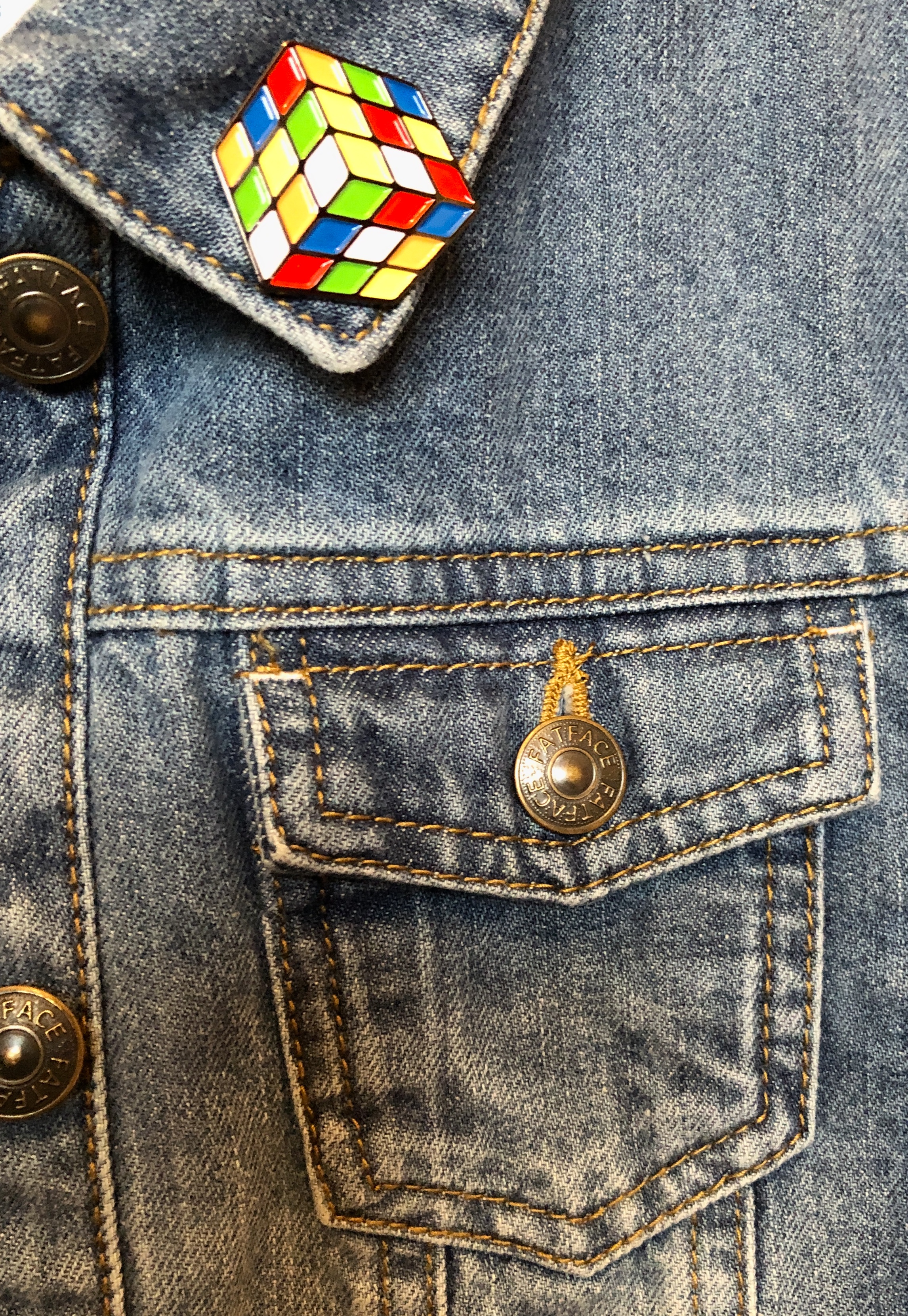 Puzzle cube Enamel Pin Badge