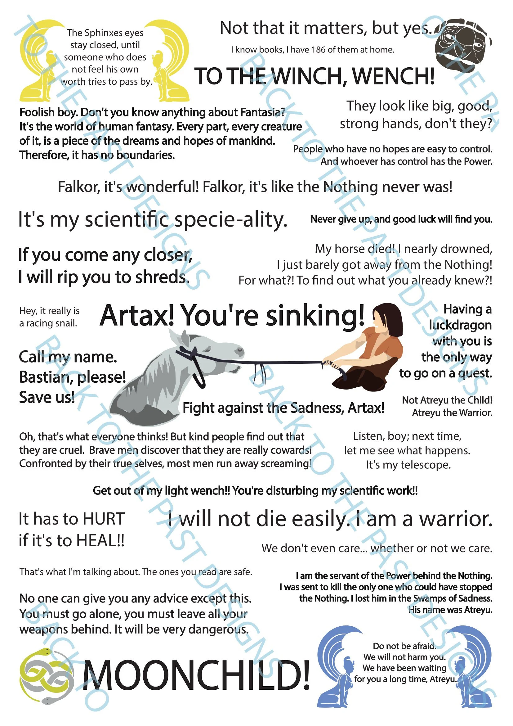 Movie Quote Print - The Neverending Story