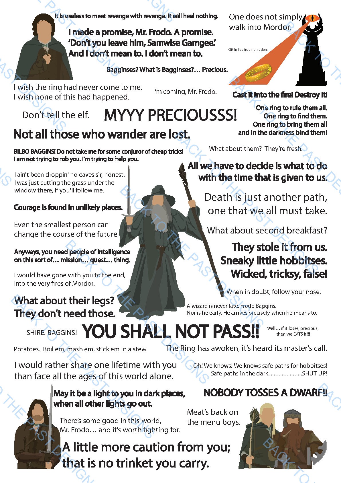Movie Quote Print - Lord of the Rings