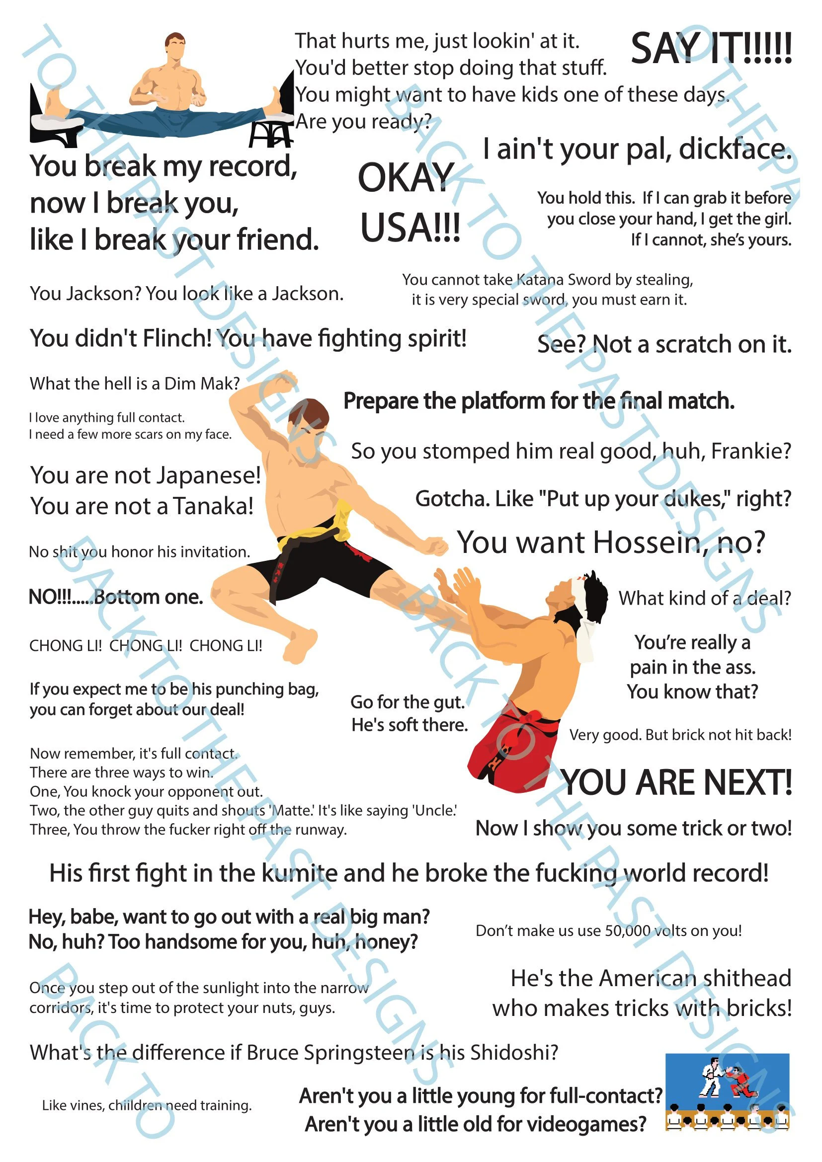 Movie Quote Print - Blood Sport