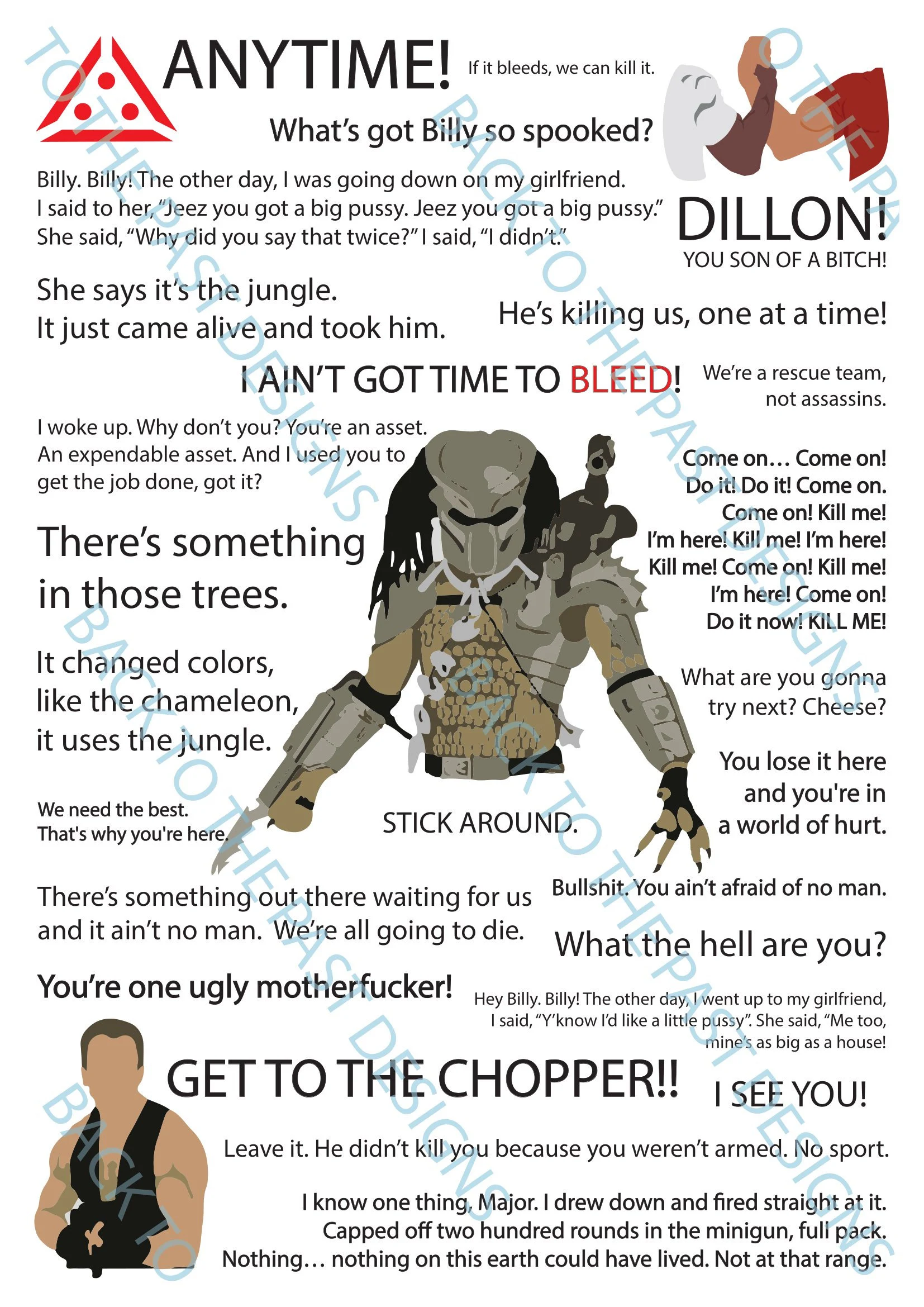Movie Quote Print - Predator
