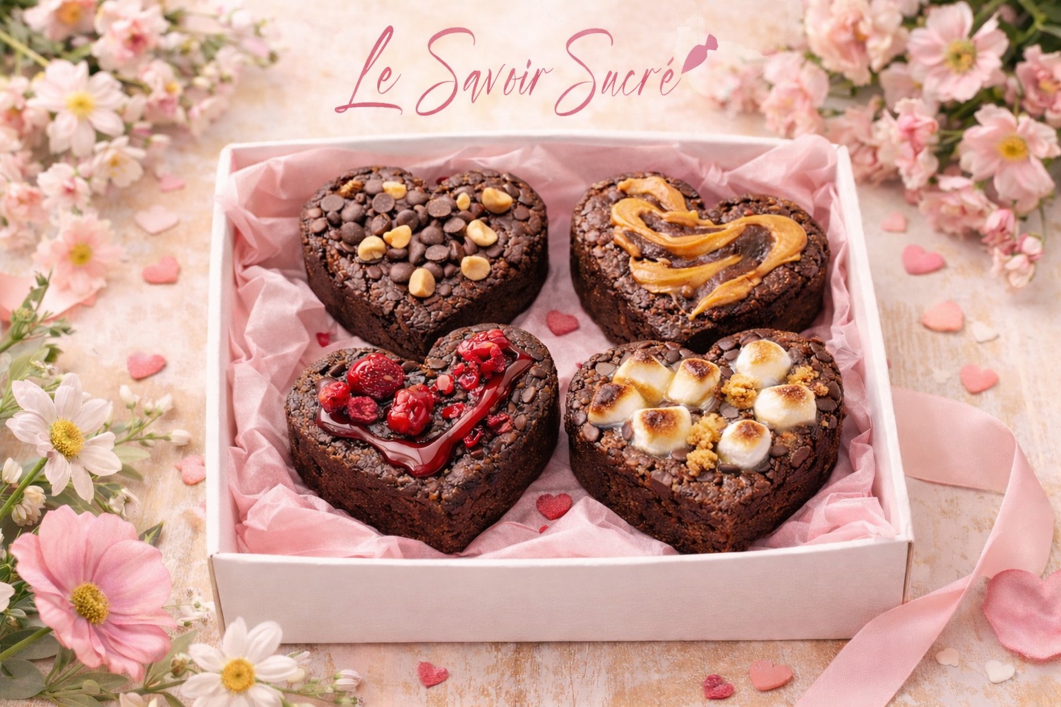 Coffret Brownies Cœur Gourmand