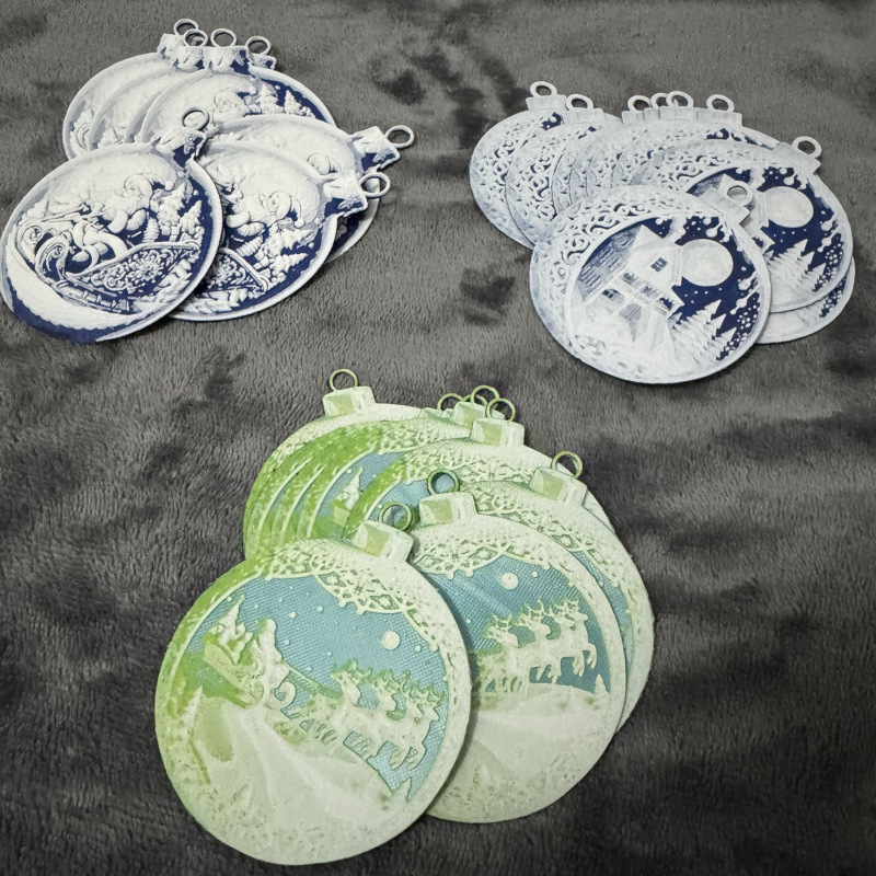 Adornos navideños 3D en relief 
