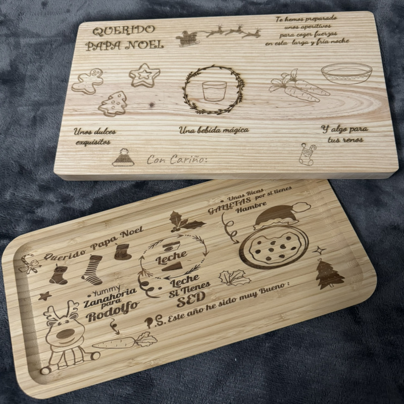 Tabla de madera para Papá Noel 30x15 cm y 30x20 cm