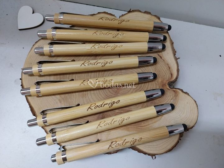 Bolígrafo personalizado de bambú