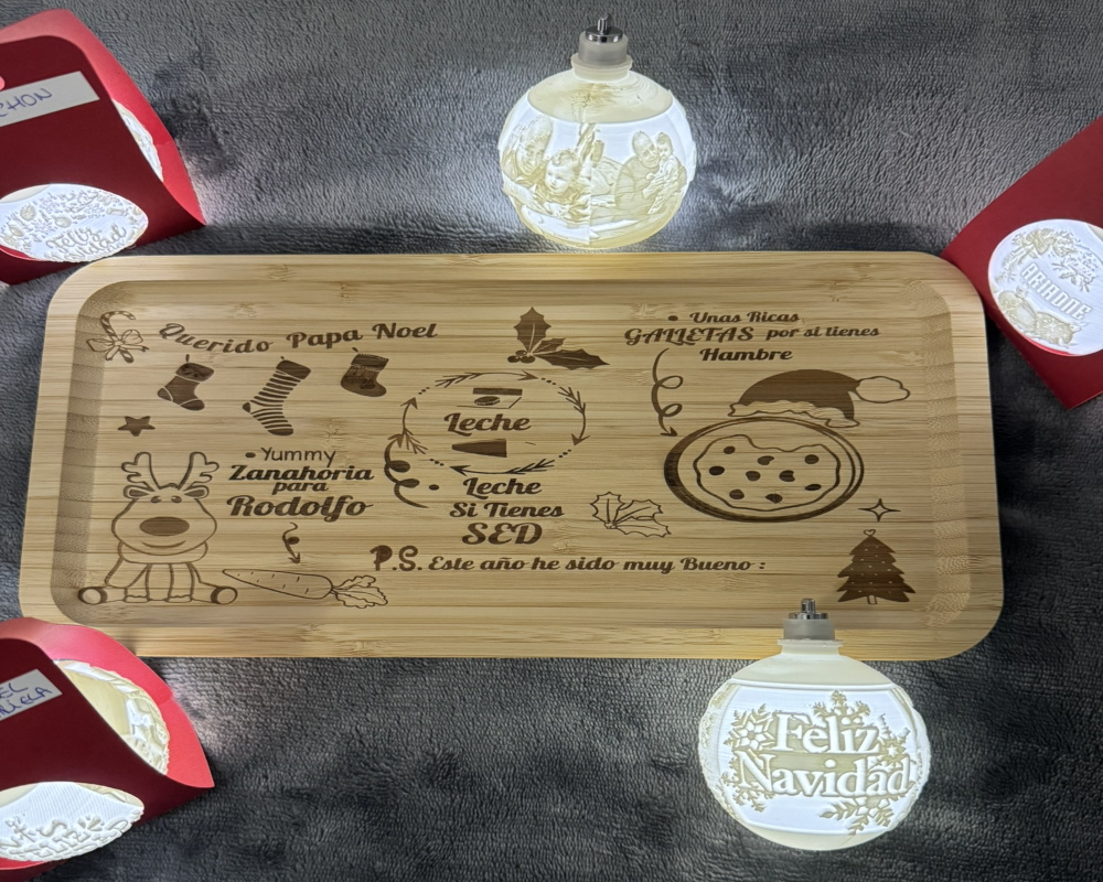 Tabla de madera para Papá Noel 30x15 cm y 30x20 cm