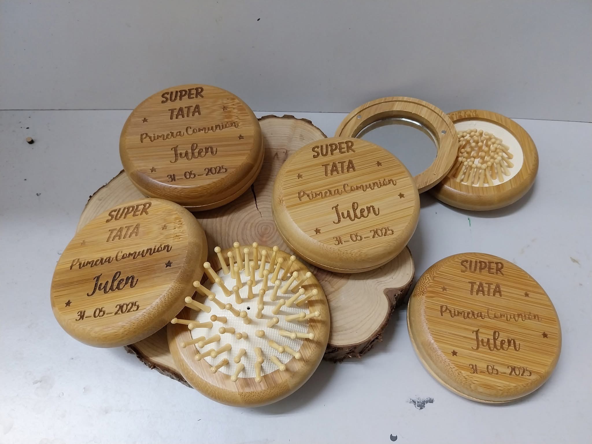 Cepillo de madera personalizado