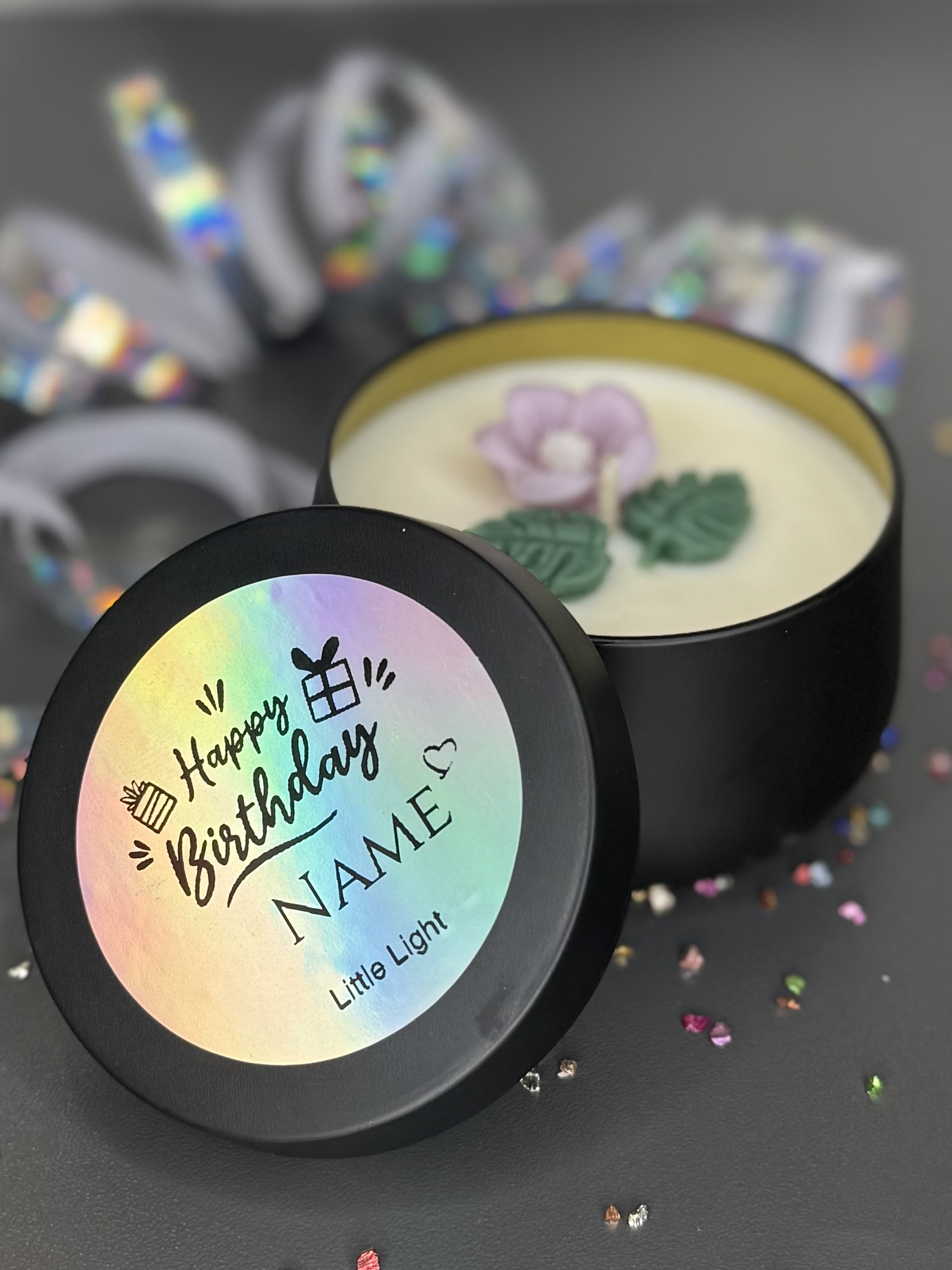 Dosenlicht "Happy Birthday" mit Namen