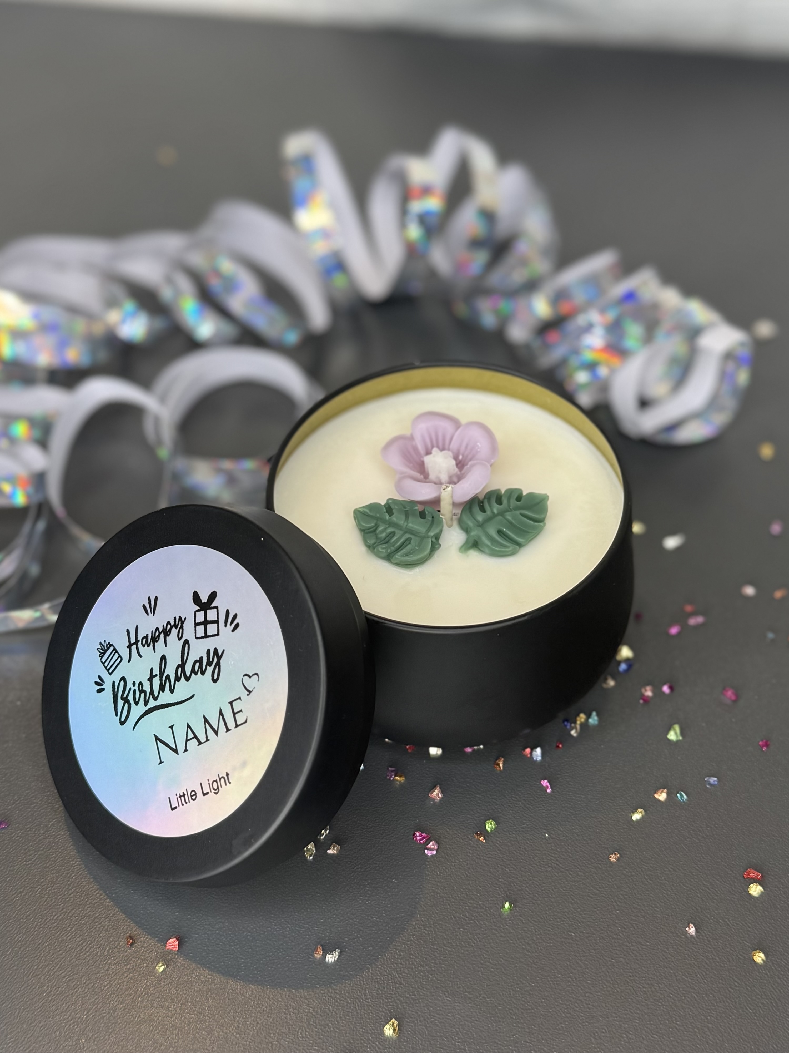 Dosenlicht "Happy Birthday" mit Namen 