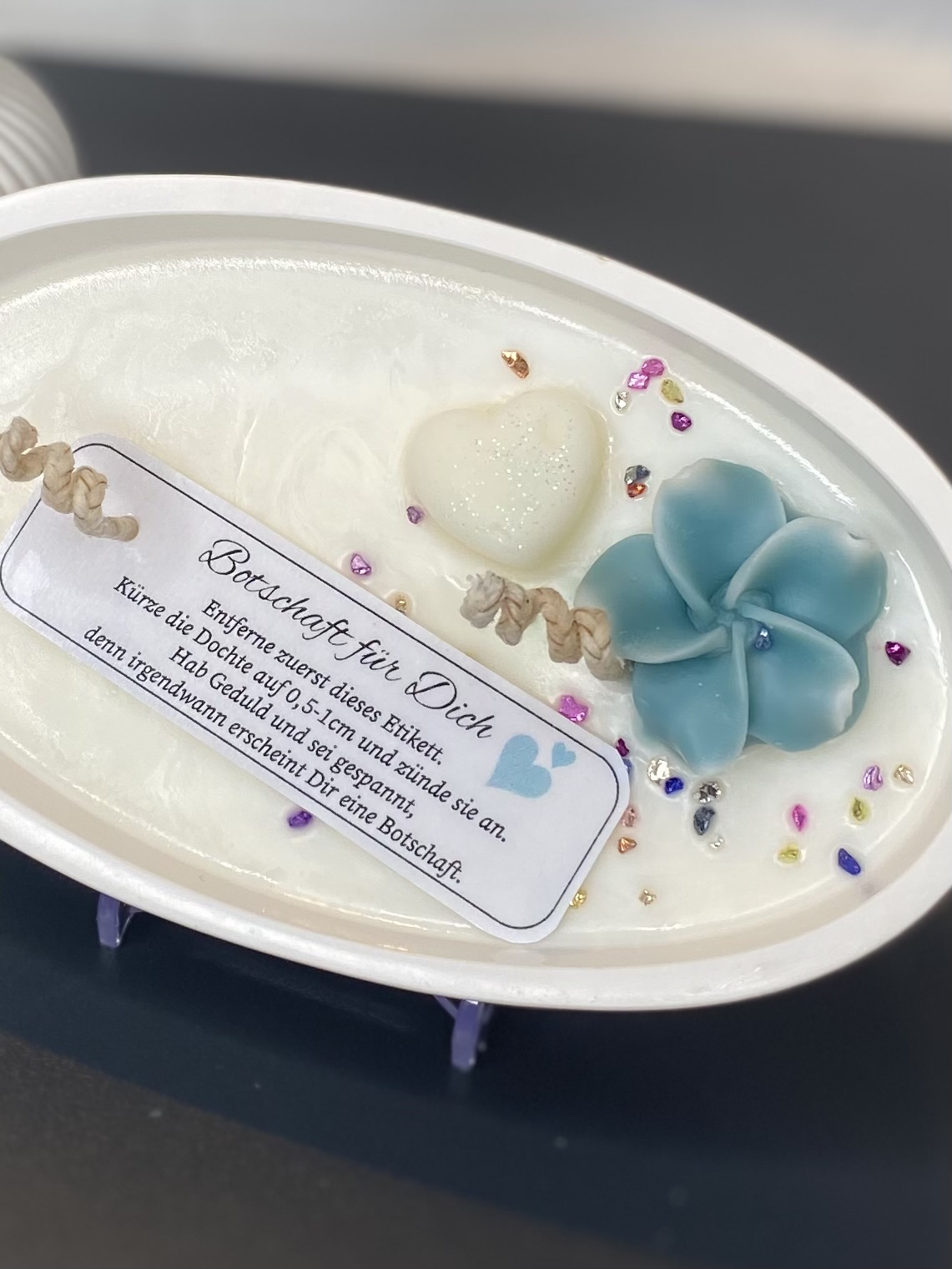 Behälterkerze "Botschaft für Dich"