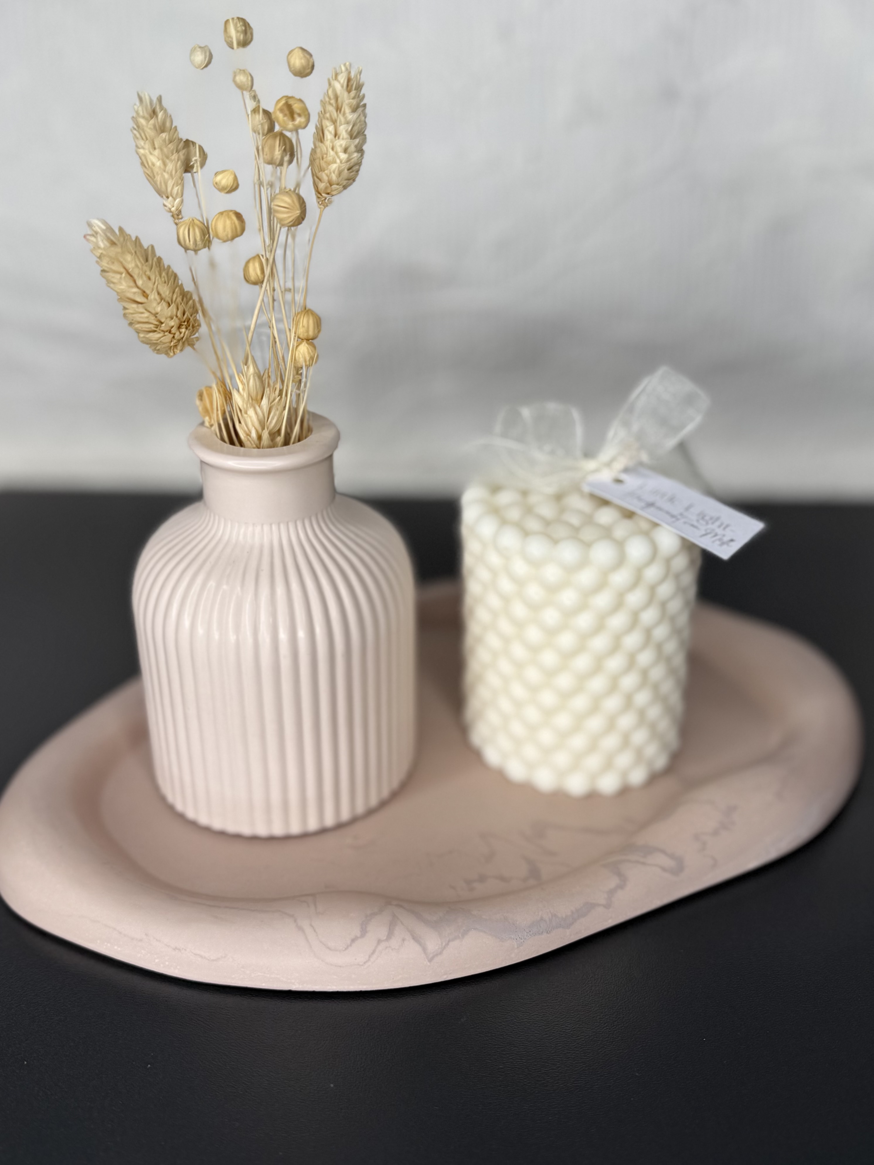 Dekotablett oval - Luna "Rosé"  