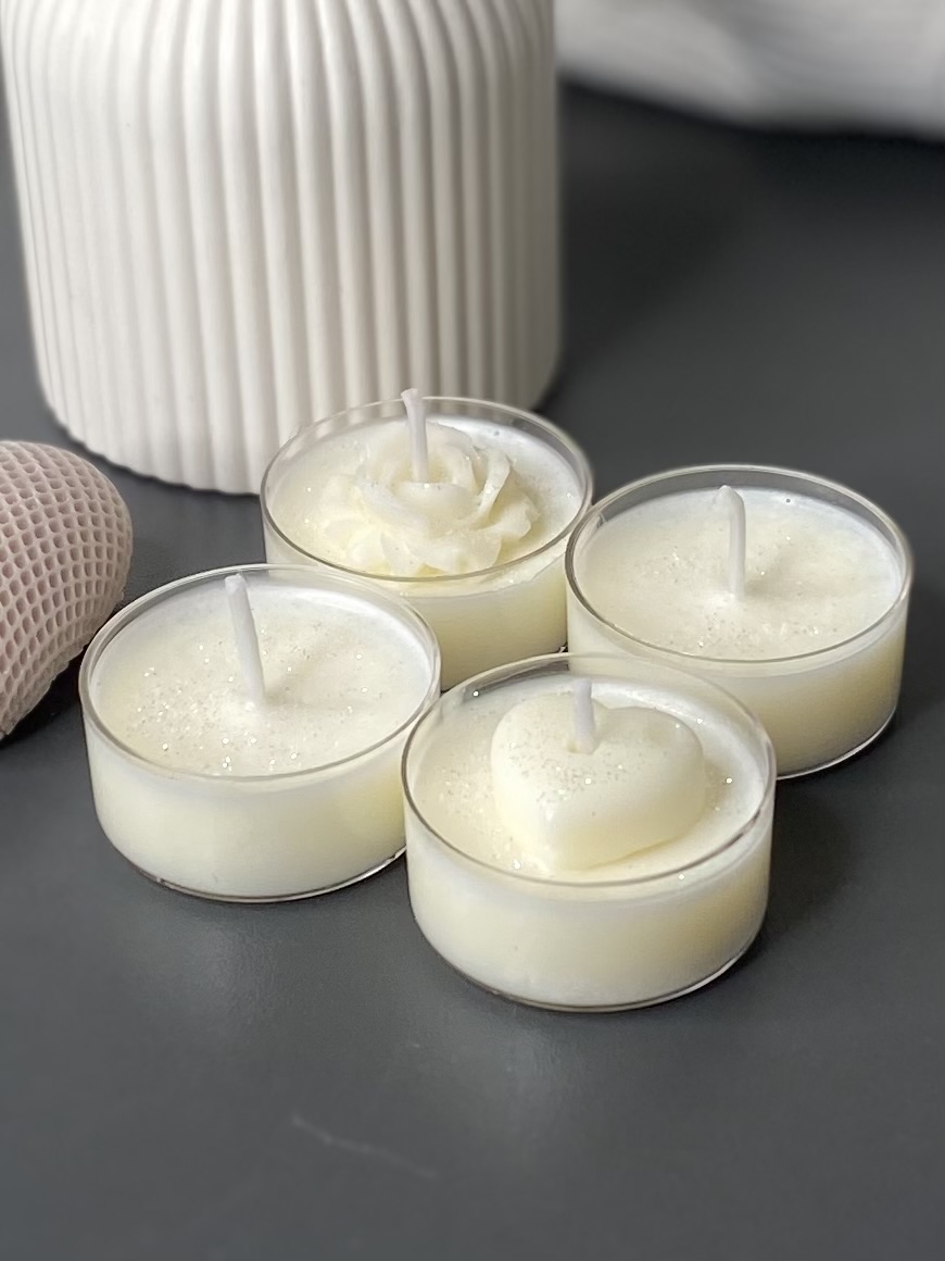 4er-Teelichset mit Botschaften, inkl. liebevoller Geschenkbox