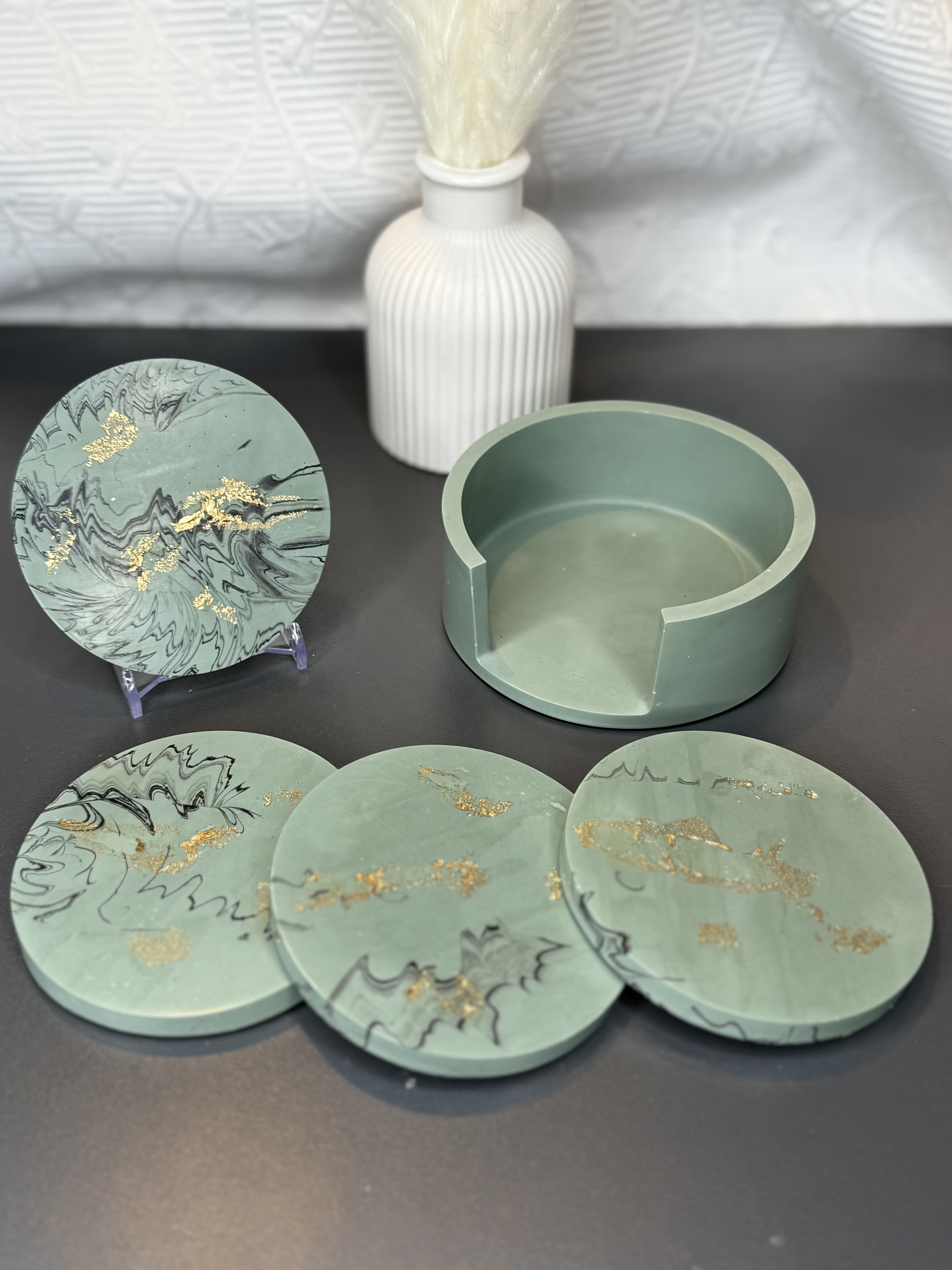 Glas-Untersetzer inkl. Ständer in verschiedenen Ausführungen erhältlich 