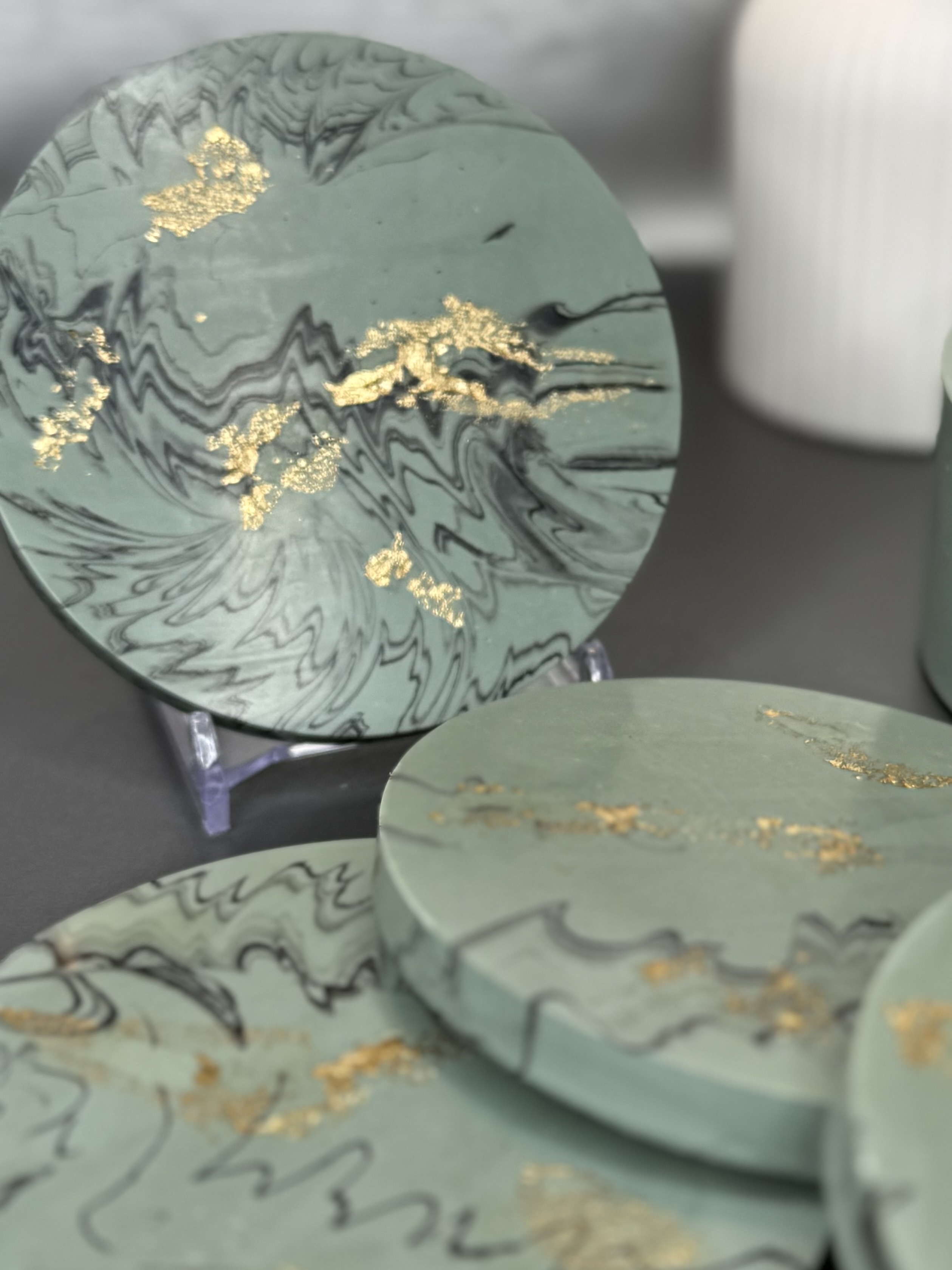 Glas-Untersetzer inkl. Ständer in verschiedenen Ausführungen erhältlich 