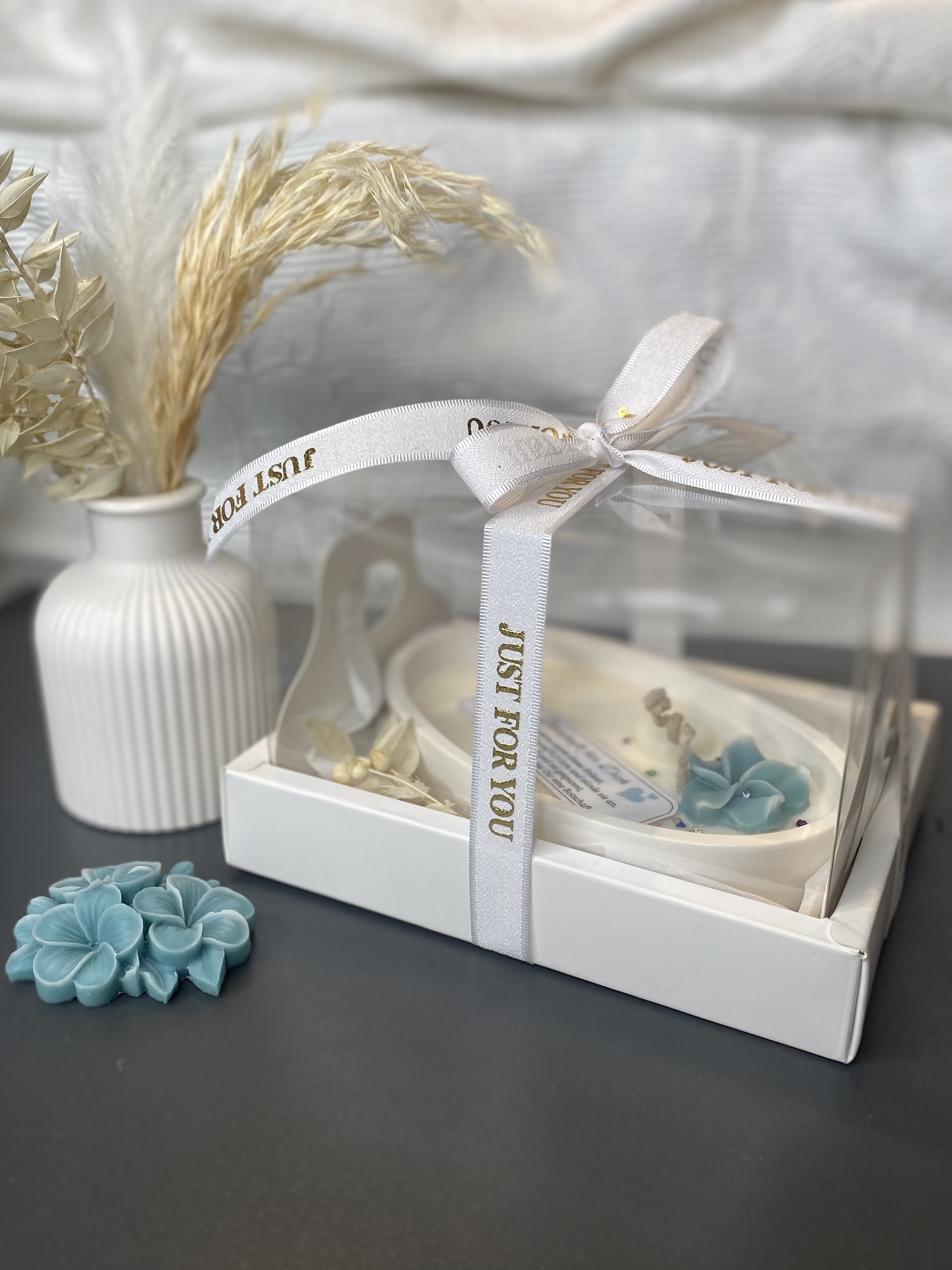 Behälterkerze "Botschaft für Dich" mit Geschenkverpackung