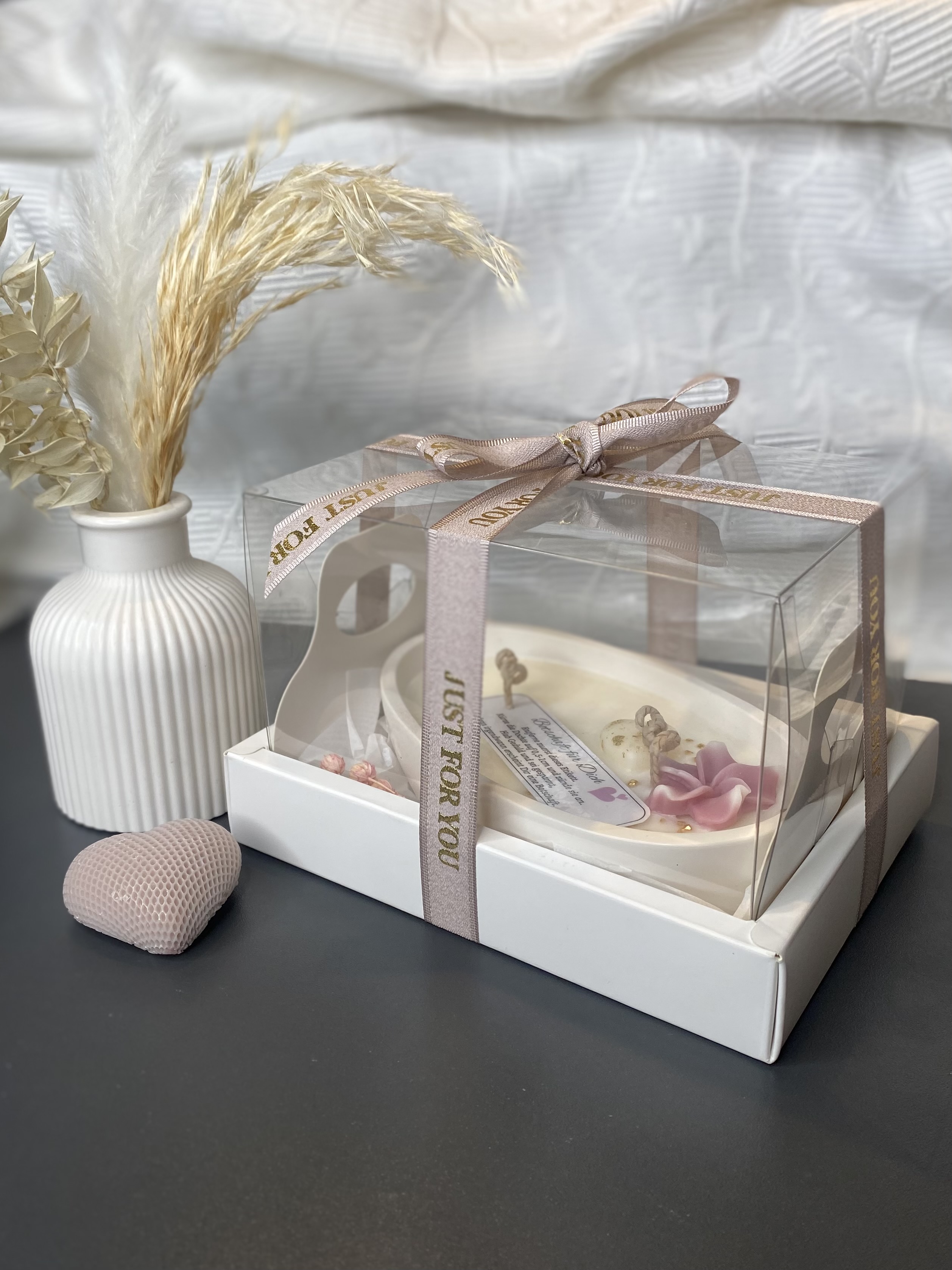 Behälterkerze "Botschaft für Dich" mit Geschenkverpackung 