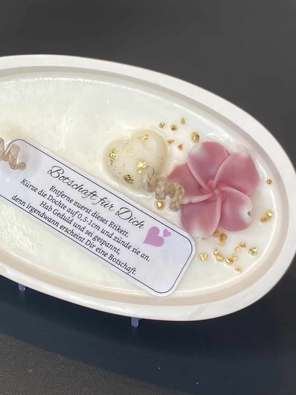 Behälterkerze "Botschaft für Dich" mit Geschenkverpackung 