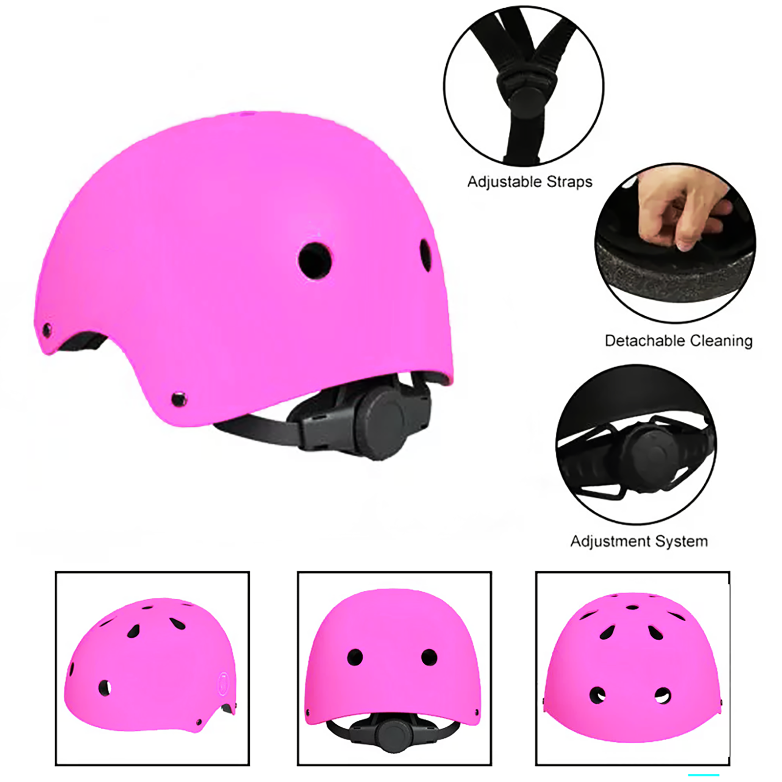 Kids Bike Toddler Helmet Ages 5+ Years Old Boys Girls Multi-Sport Helmet children Helmets Adjustable Cycling Multi-Sport Child's Helmet for Football Roller Skating Scooter