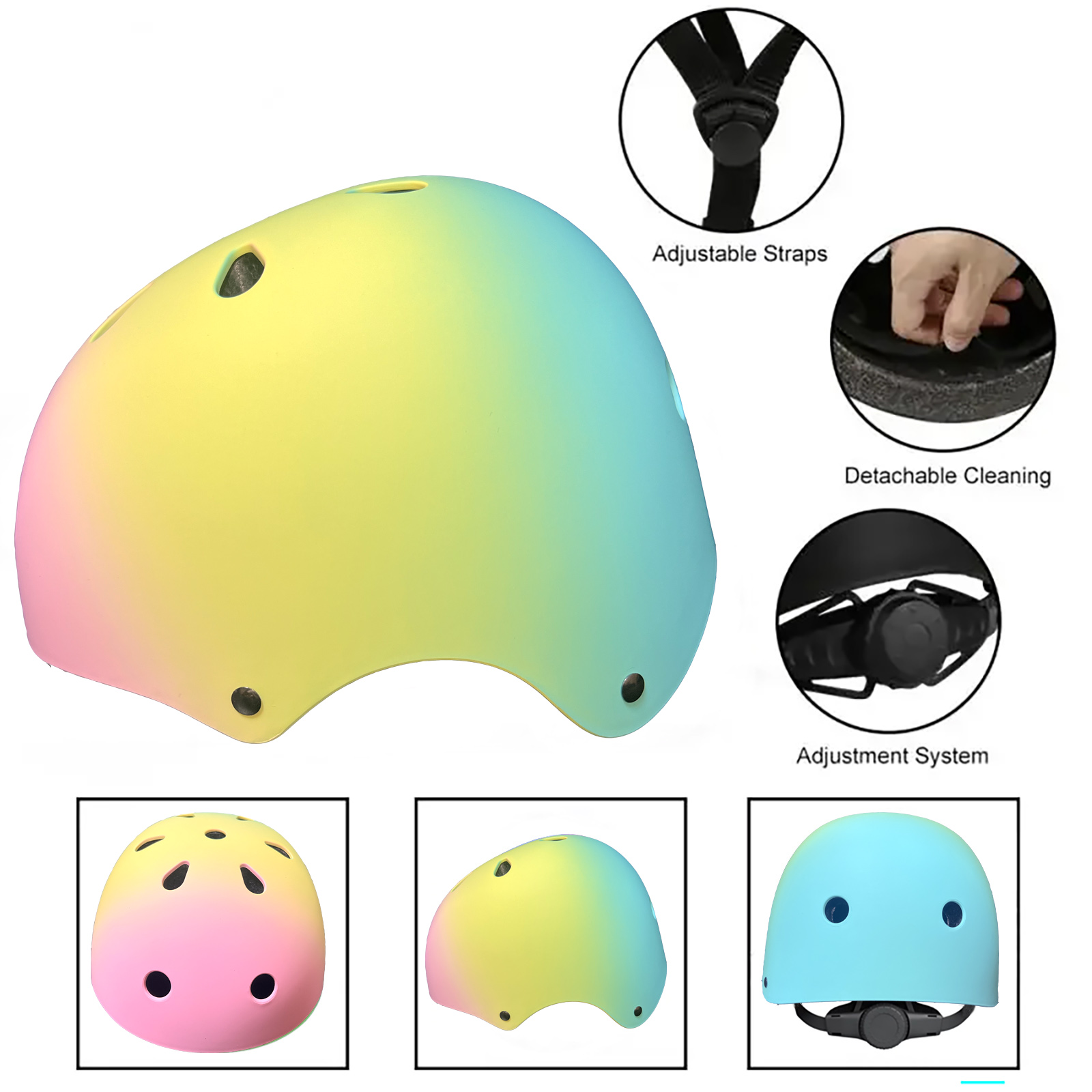 Yuphony Bike Helmet Toddler Helmet Ages 2-8 Years Old Boys Girls Multi-Sport Helmet Adjustable Cycling Multi-Sport for Football Roller Skating Scooter Pink