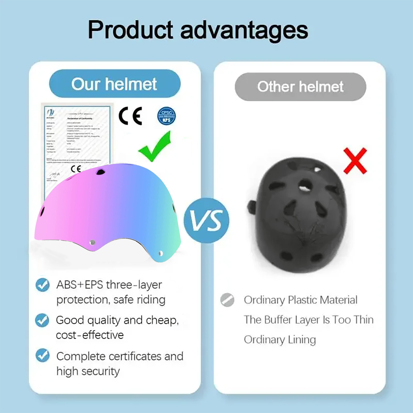 Yuphony Bike Helmet Toddler Helmet Ages 2-8 Years Old Boys Girls Multi-Sport Helmet Adjustable Cycling Multi-Sport for Football Roller Skating Scooter