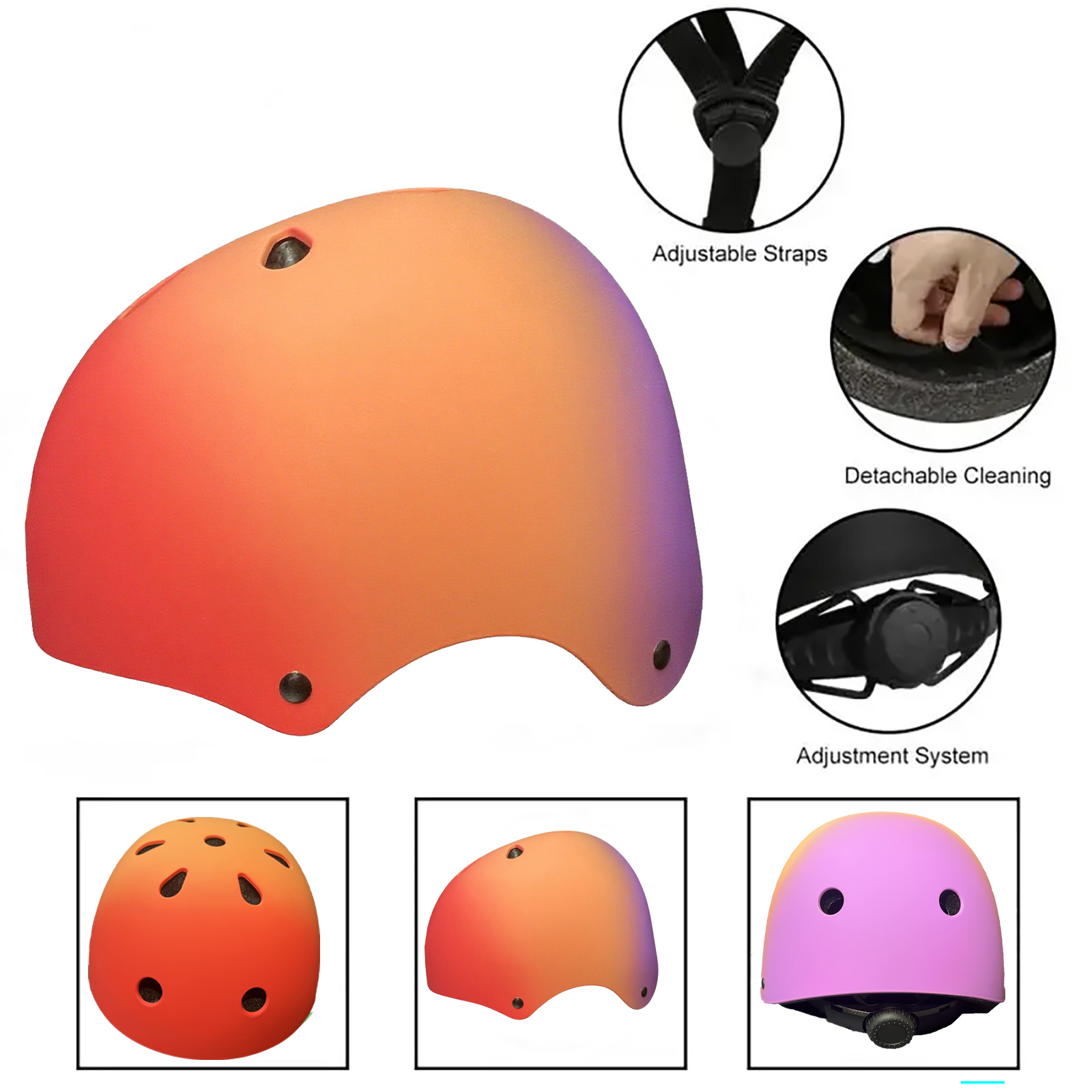 Yuphony Bike Helmet Toddler Helmet Ages 2-8 Years Old Boys Girls Multi-Sport Helmet Adjustable Cycling Multi-Sport for Football Roller Skating Scooter Red