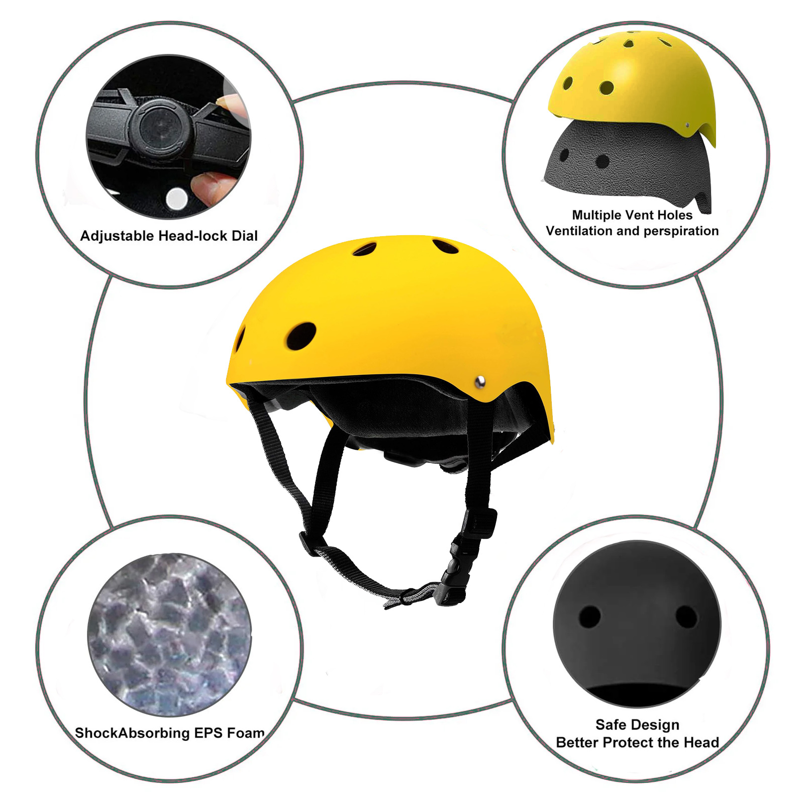 Yuphony Kids Bike Helmet Adjustable Toddler Helmets for Ages 8-16 Years Boys Girls Multi-Sport Kids Helmet for Bicycles Skateboarding Scooter Balance Bike