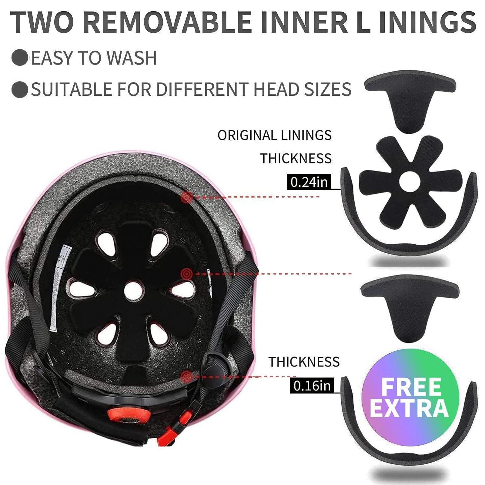 Yuphony Kids Bike Helmet Adjustable Toddler Helmets for Ages 8-16 Years Boys Girls Multi-Sport Kids Helmet for Bicycles Skateboarding Scooter Balance Bike