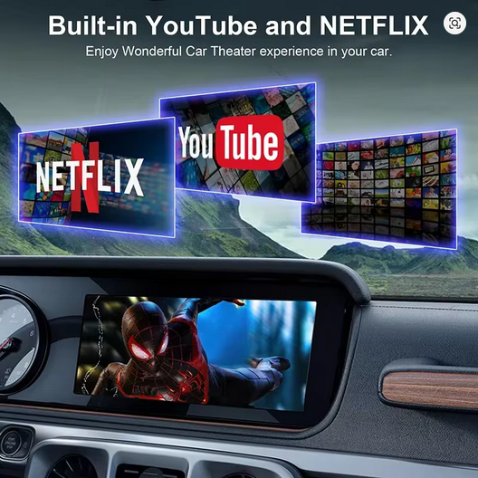 Belaidis CarPlay / Android Auto + Android TV AI Box (5-in-1) su Android 14, 4GB/64GB, 8-core CPU
