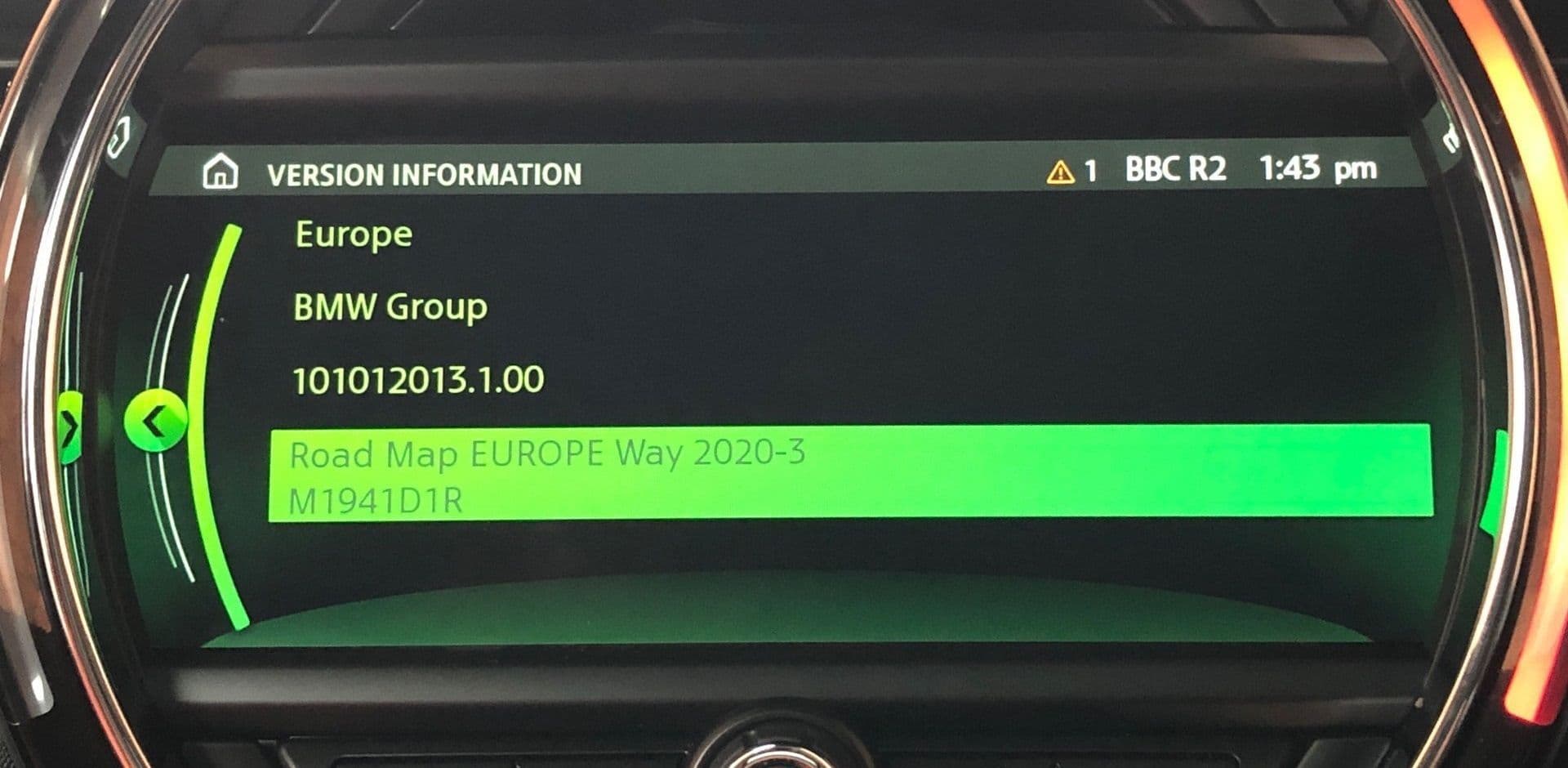Mini Cooper Road Map Europe WAY EntryNav EVO Lietuvos ir Europos navigacijos žemėlapiai 2025-2 su FSC Kodu USB/HDD