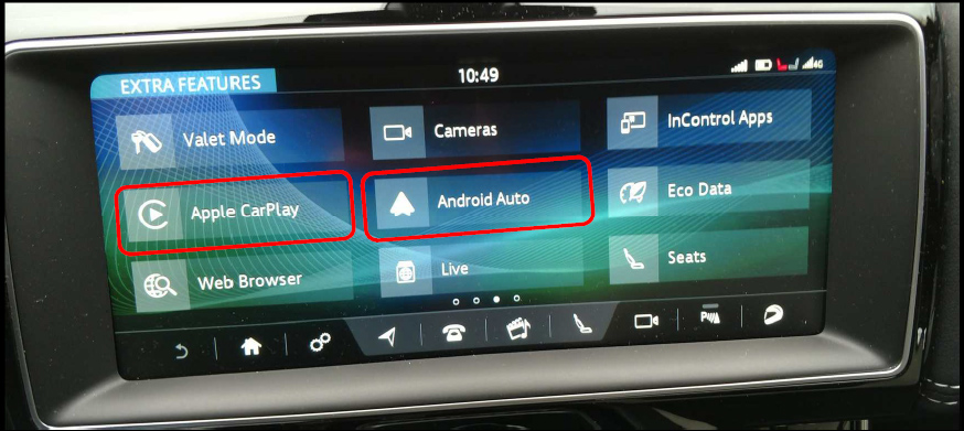 Jaguar InControl Touch Pro – Apple CarPlay & Android Auto aktyvacija