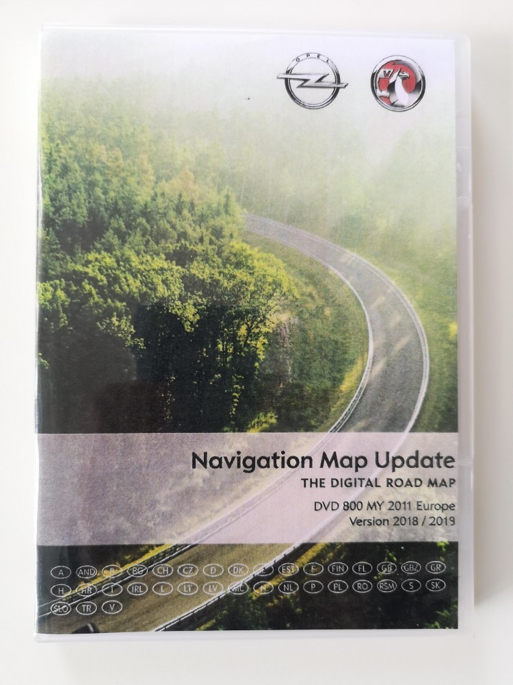 Opel DVD800 / CD500 Lietuvos ir Europos navigacijos žemėlapių atnaujinimas – 2019 m. DVD diskas