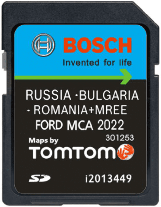 Ford MCA Navigation Plus Touch Screen Lietuvos ir Europos navigacijos žemėlapių atnaujinimas 2022/2023 V12 SD kortelė