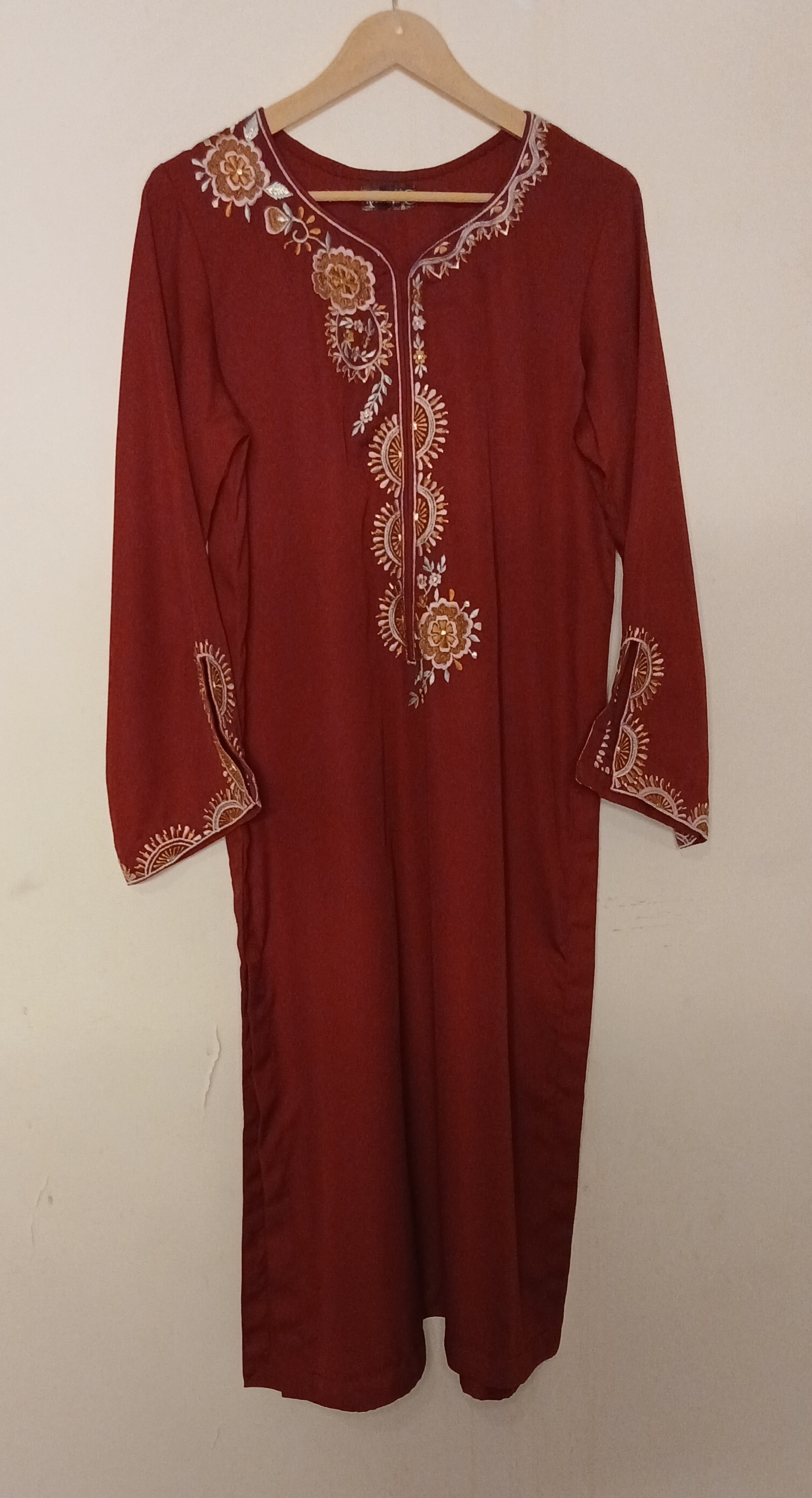 M112- Elegant Maroon Traditional Dress- 2 pcs