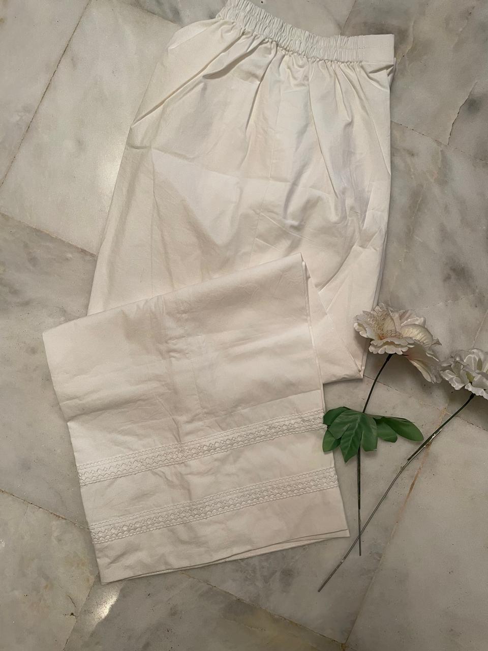 MB111-White Cotton Trouser