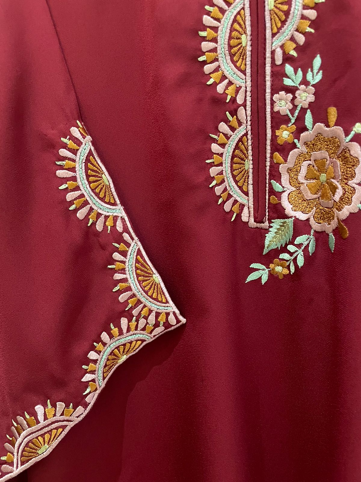 M112- Elegant Maroon Traditional Dress- 2 pcs