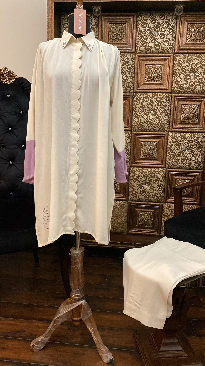 M141- Color Block Embellished Co-ord Set