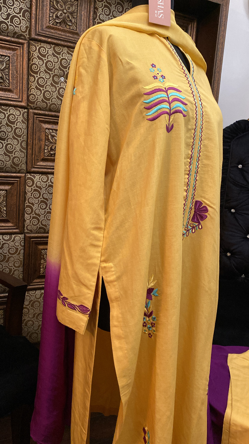 M125- Embroidered 3 Pcs Dress