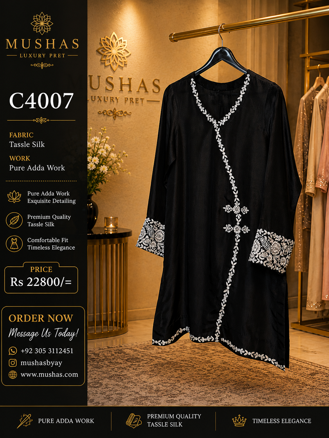 C4007 Tassle Silk Shirt